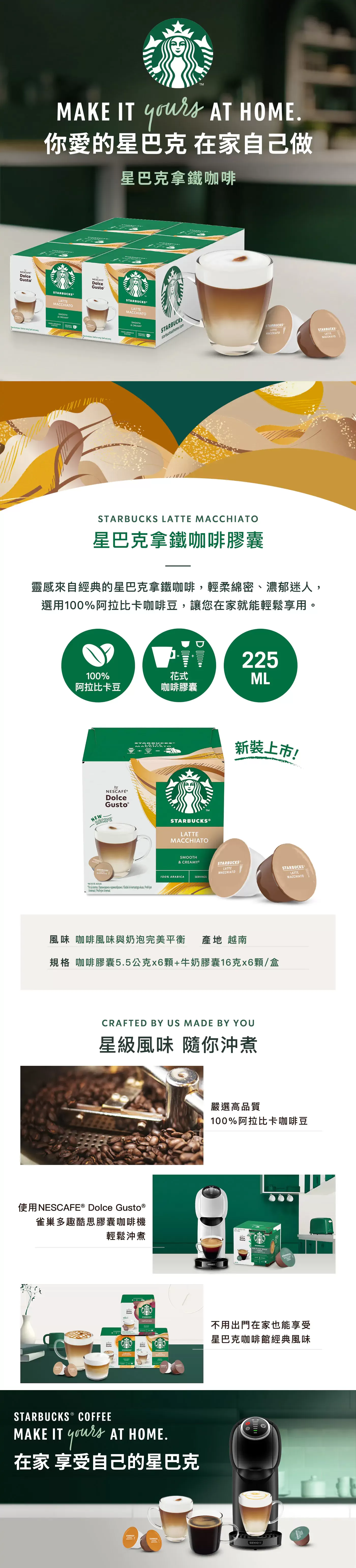 Necafe 雀巢 Dolce Gusto 星巴克拿鐵咖啡膠囊