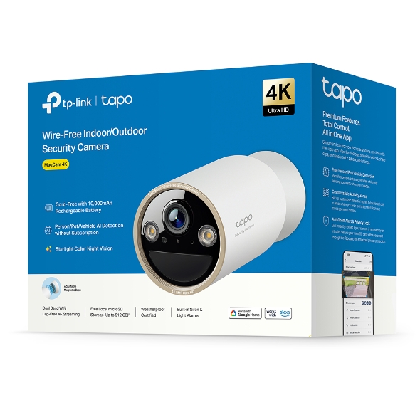 TP-Link Tapo C460 4K 智能無線戶外安全攝影機,U52310012,TP-LinkTapoC4604K智能無線戶外安全攝影機,原廠保固,大量採購歡迎洽詢,品質保證