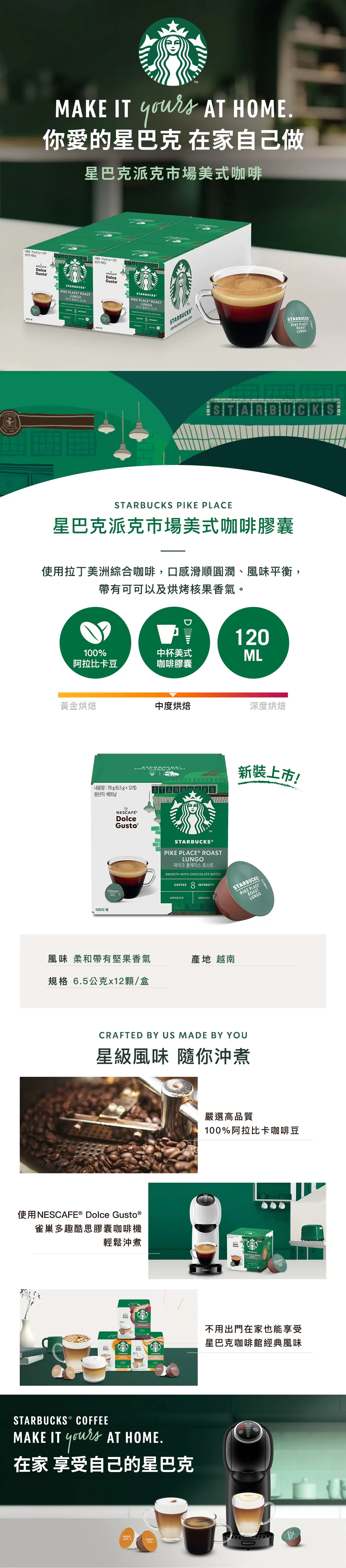 Necafe 雀巢 Dolce Gusto 星巴克派克市場美式咖啡膠囊