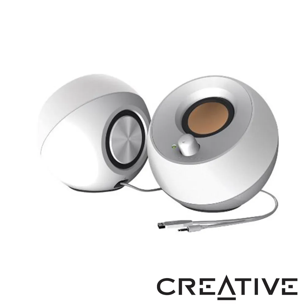 CREATIVE Pebble 2.0 USB桌上型喇叭-白 ( 51MF1681AA001 ),實際價格以報價為主,U52370011,CREATIVEPebble2.0USB桌上型喇叭-白(51MF1681AA001),原廠保固,大量採購歡迎洽詢