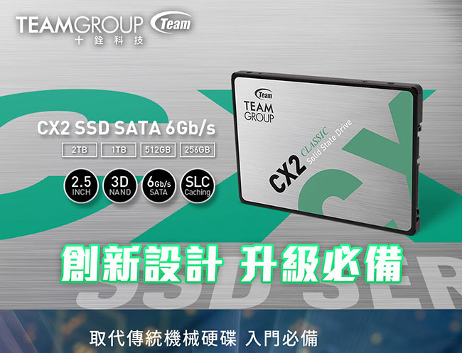 TEAM十銓 CX2 256GB 2.5"SATA III SSD ( T253X6256G0C101 )內接固態硬碟,U52390025,TEAM十銓CX2256GB2.5"SATAIIISSD(T253X6256G0C101)內接固態硬碟,原廠保固,大量採購歡迎洽詢,品質保證