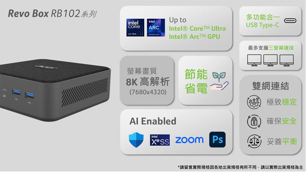 ACER Revo Box RB102-13U3U迷你電腦 ( DT.BMBTA.001 ),U52430025,ACERRevoBoxRB102-13U3U迷你電腦(DT.BMBTA.001),原廠保固,大量採購歡迎洽詢,品質保證