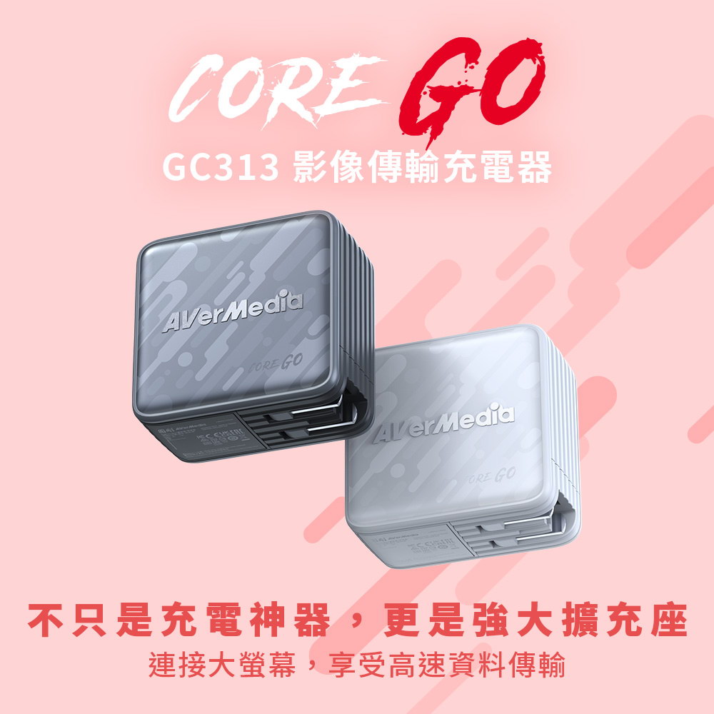 AVERMEDIA 圓剛 CORE GO GC313影像傳輸充電器 ( GC313/40AAGC313AWN ),U52500052,AVERMEDIA圓剛COREGOGC313影像傳輸充電器(GC313/40AAGC313AWN),原廠保固,大量採購歡迎洽詢,品質保證
