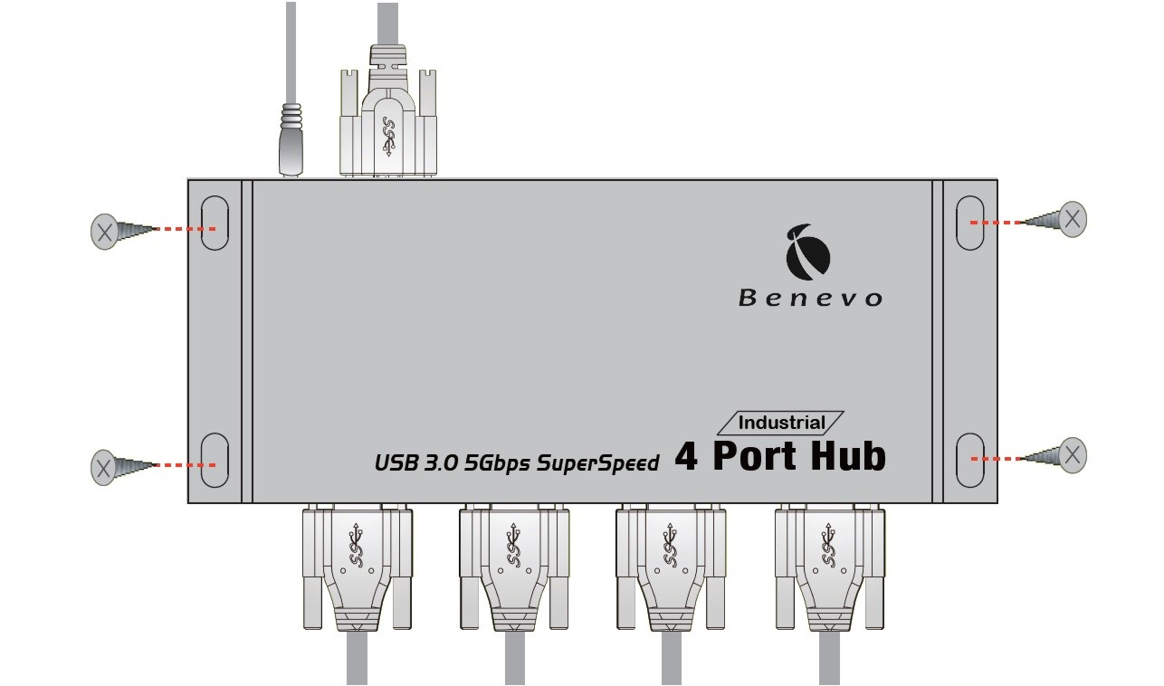 BENEVO 工業型鐵殼 4埠USB3.0集線器 ( BUH334 ),U52520013,BENEVO工業型鐵殼4埠USB3.0集線器(BUH334),原廠保固,大量採購歡迎洽詢,品質保證