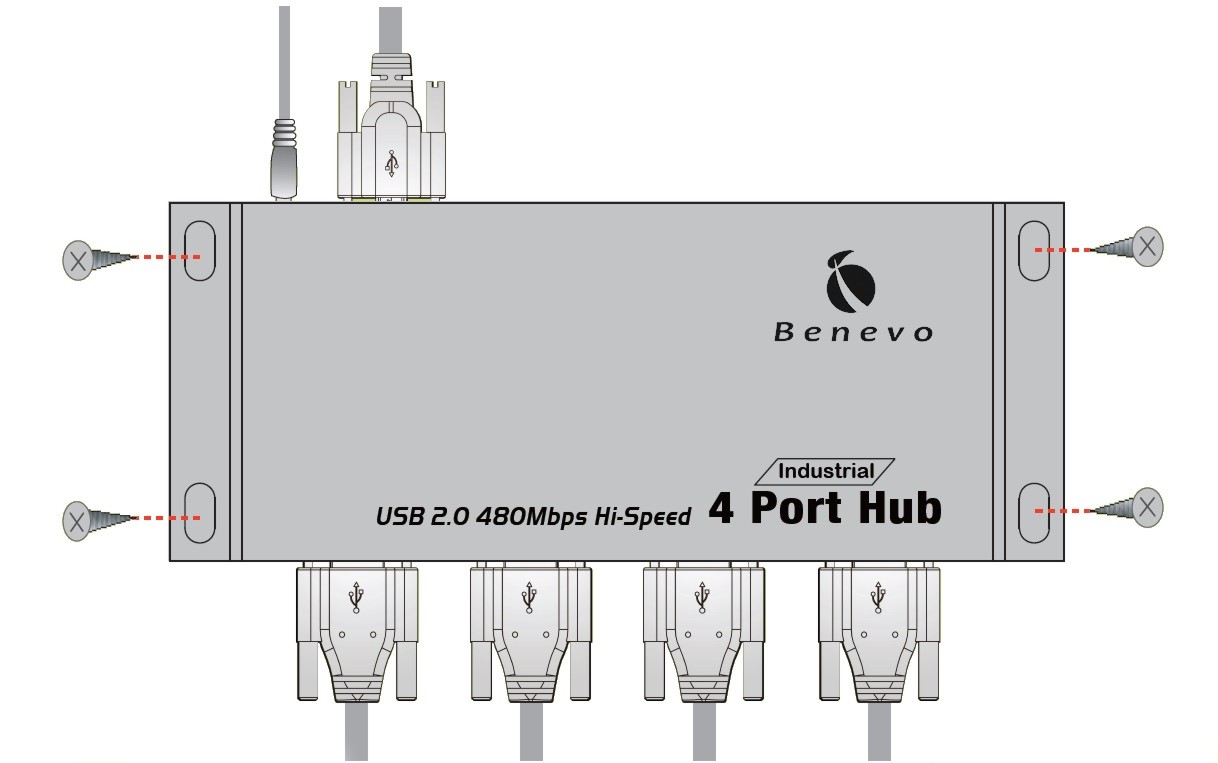 BENEVO 工業型4埠USB2.0集線器 ( BUH234 ),U52520015,BENEVO工業型4埠USB2.0集線器(BUH234),原廠保固,大量採購歡迎洽詢,品質保證