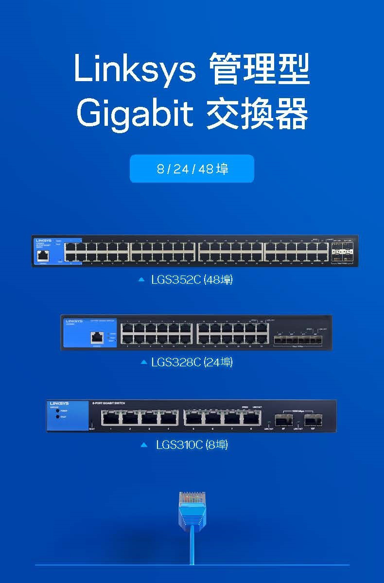 Linksys LGS352MPC 48埠 L2管理型 Gigabit 超高速乙太網路交換器(鐵殼),U52540031,LinksysLGS352MPC48埠L2管理型Gigabit超高速乙太網路交換器(鐵殼),原廠保固,大量採購歡迎洽詢,品質保證