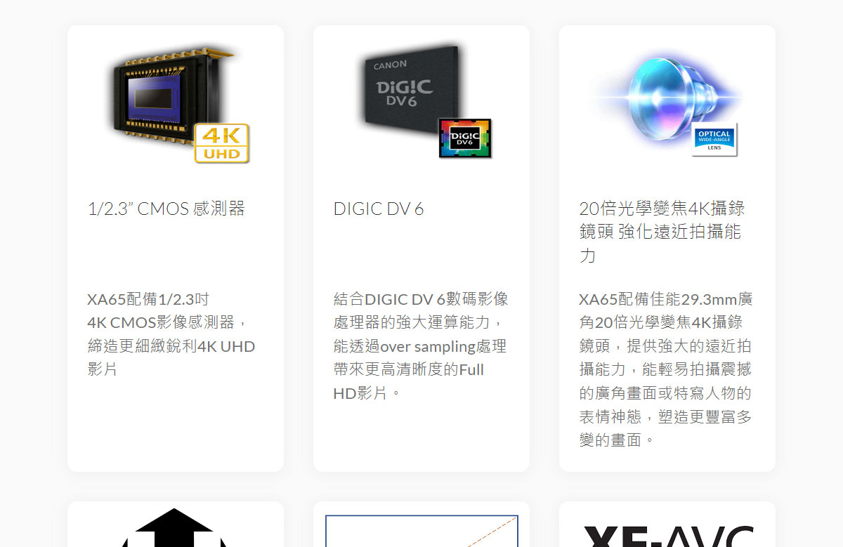 Canon XA65廣播級數位攝影機