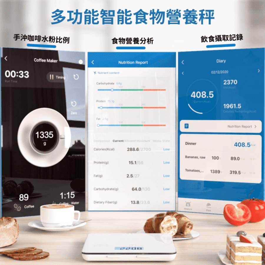 RENPHO 智能食物營養秤 ( ES-SNG01 ),實際價格以報價為主,U52750042,RENPHO智能食物營養秤(ES-SNG01),原廠保固,大量採購歡迎洽詢