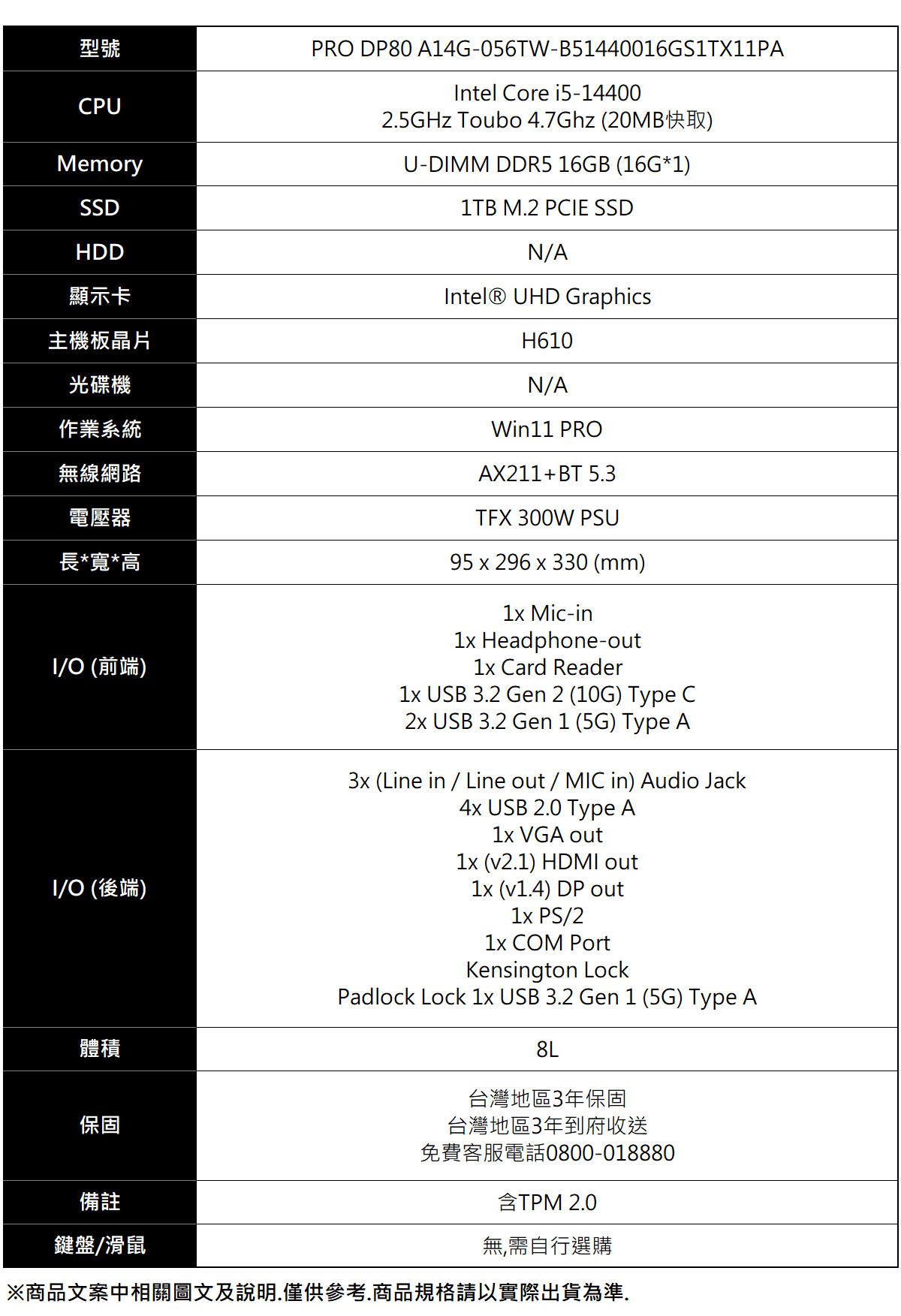 MSI PRO DP80 A14G-056TW 桌上型電腦,U52890014,MSIPRODP80A14G-056TW桌上型電腦,原廠保固,大量採購歡迎洽詢,安心保證