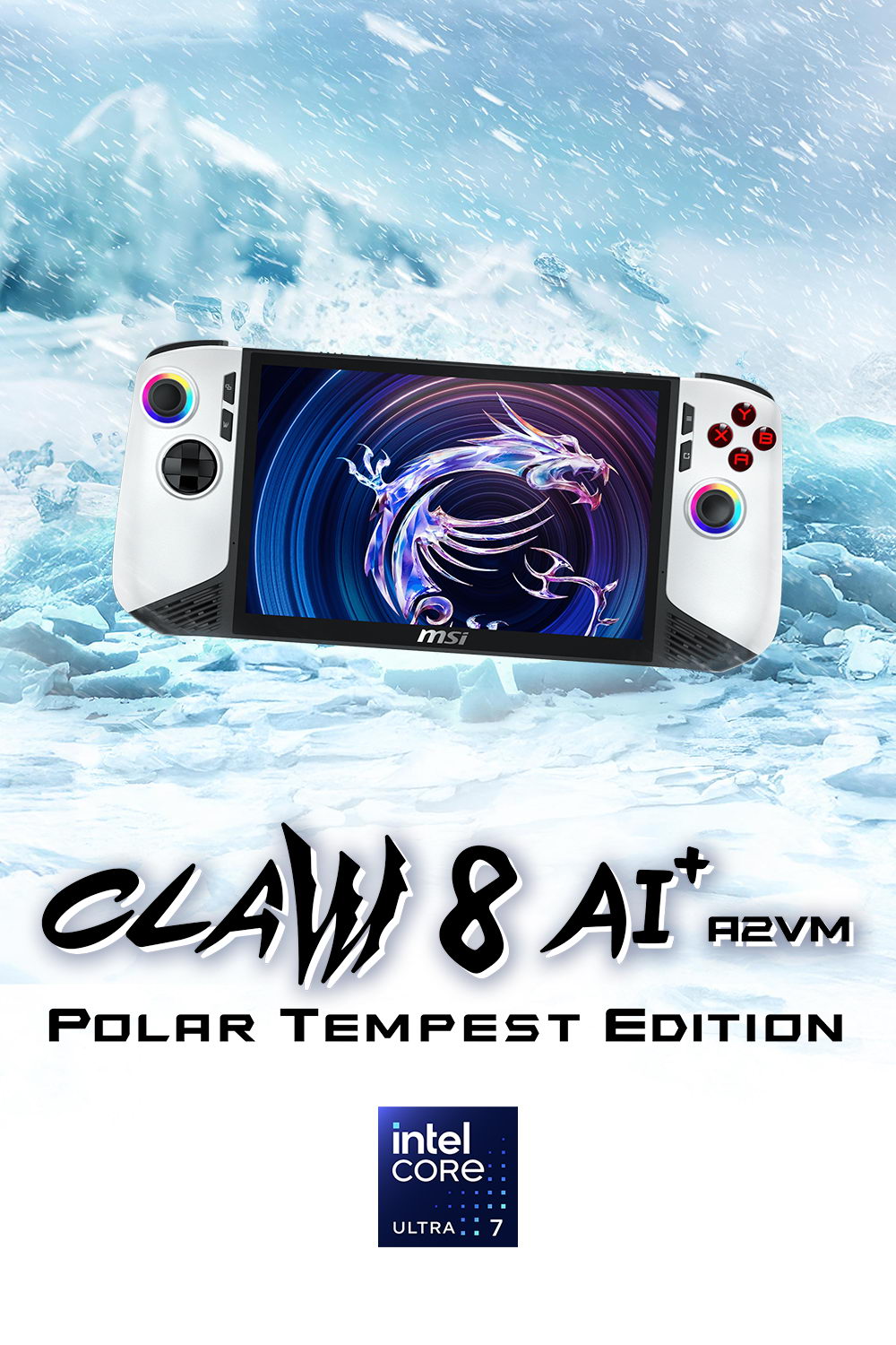 MSI 微星 MSI Claw 8 AI+ A2VM Polar Tempest Editi 極地風暴限定版電競掌機