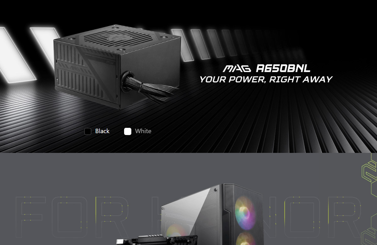 MSI 微星 MPG A1000GS PCIE5 電源供應器 / 銅牌,U52990002,MSI微星MPGA1000GSPCIE5電源供應器/銅牌,原廠保固,大量採購歡迎洽詢,品質保證