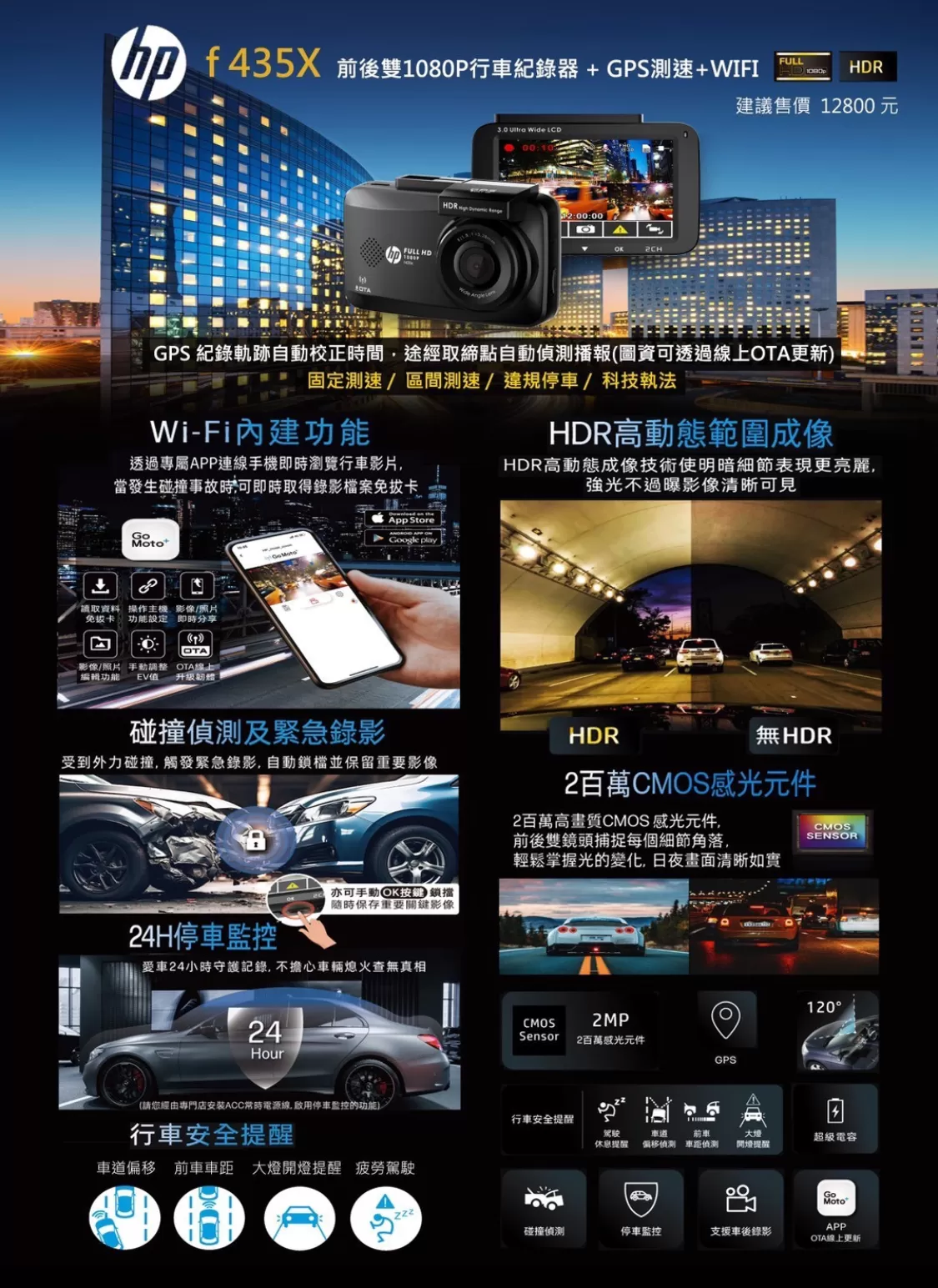 HP 惠普 F435x 前後雙錄+測速+WIFI,實際價格以報價為主,F435x_2,HP惠普F435x前後雙錄+測速+WIFI,停車監控,大量採購歡迎洽詢