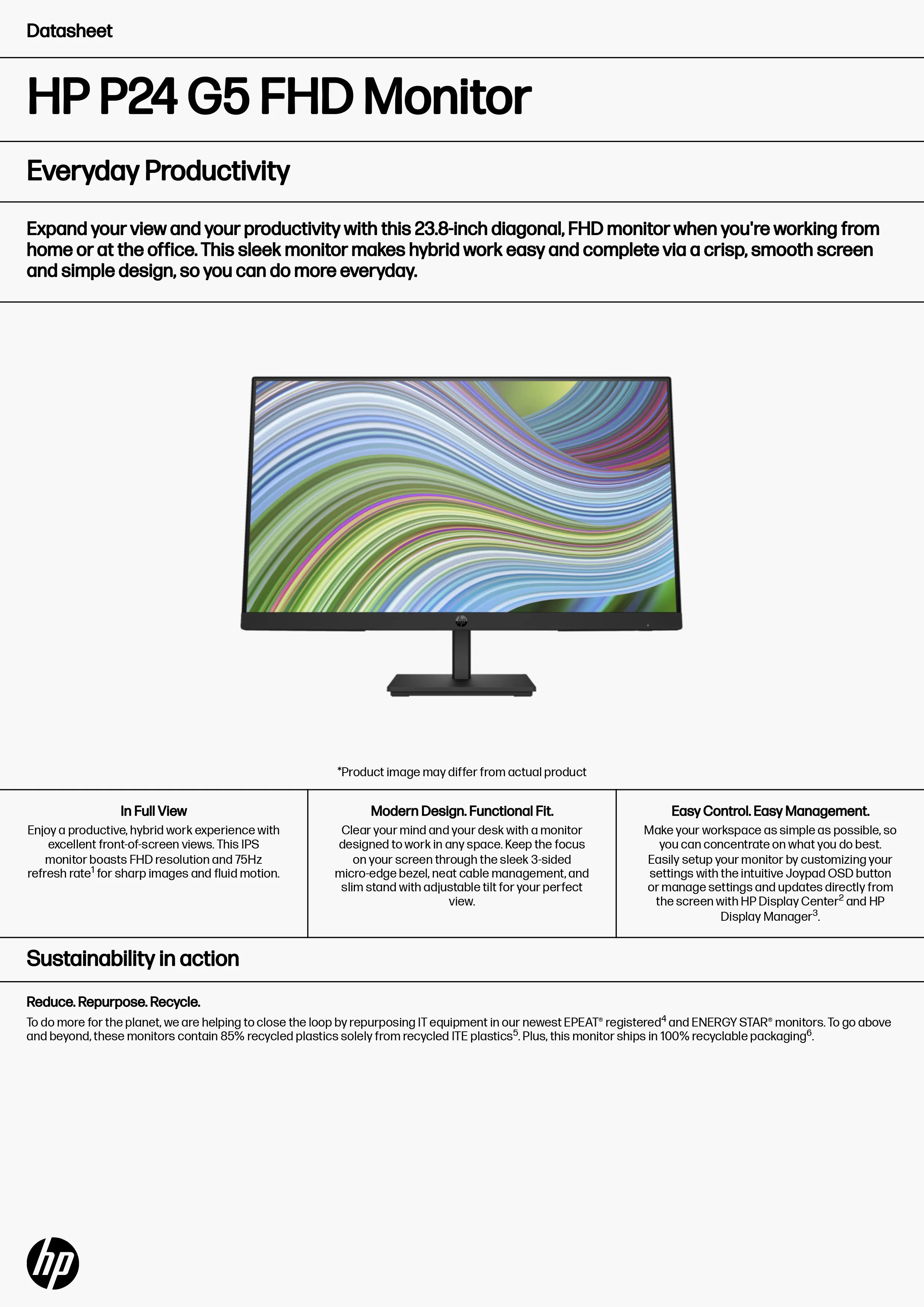 HP 惠普 P24 G5 FHD 顯示器 (64X66AA),實際價格以報價為主,64X66AA,HP惠普P24G5FHD顯示器(64X66AA),原廠保固,大量採購歡迎洽詢