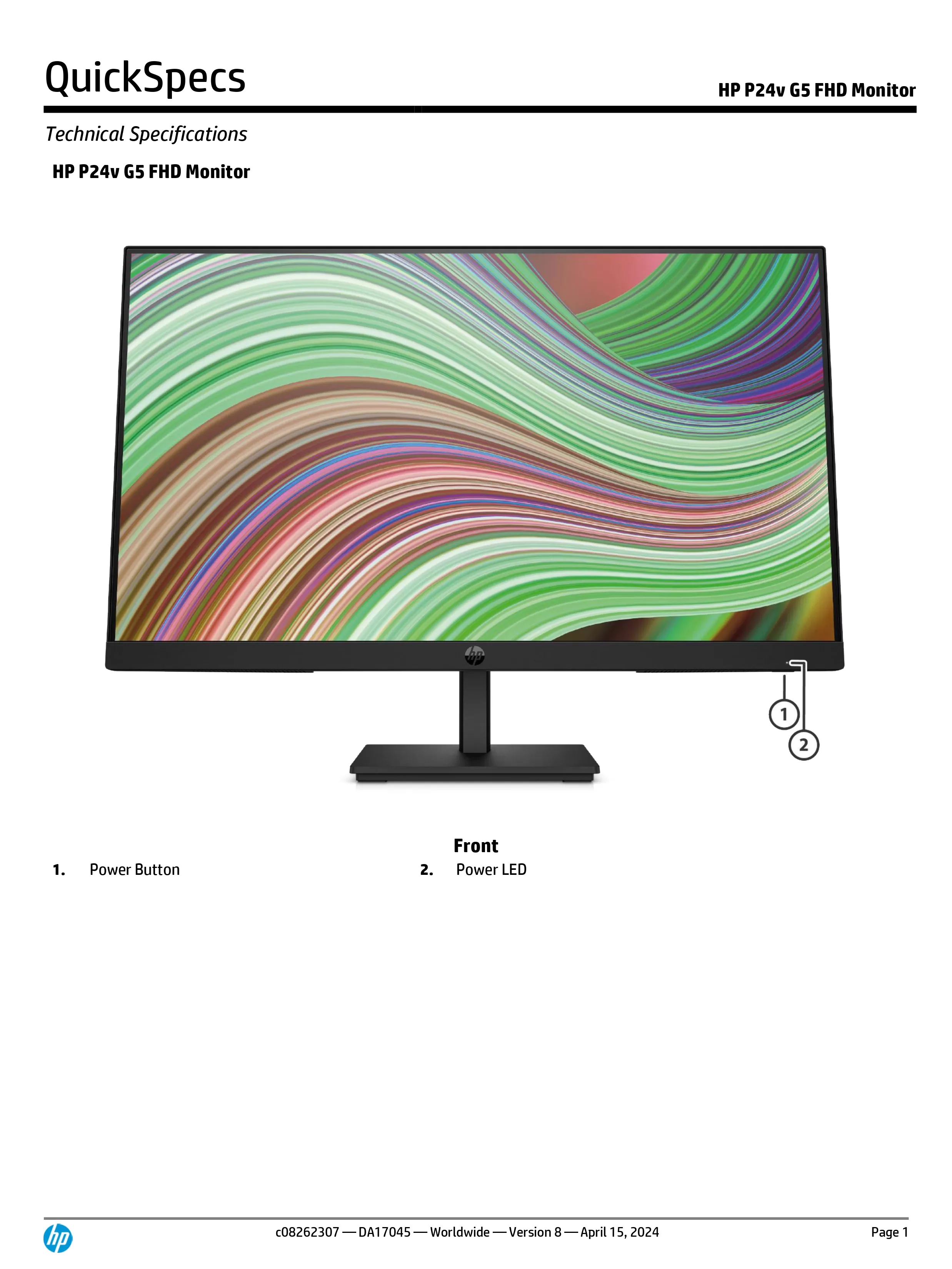 HP 惠普 P24v G5 FHD 顯示器 (64W18AA),實際價格以報價為主,64W18AA,HP惠普P24vG5FHD顯示器(64W18AA),原廠保固,大量採購歡迎洽詢