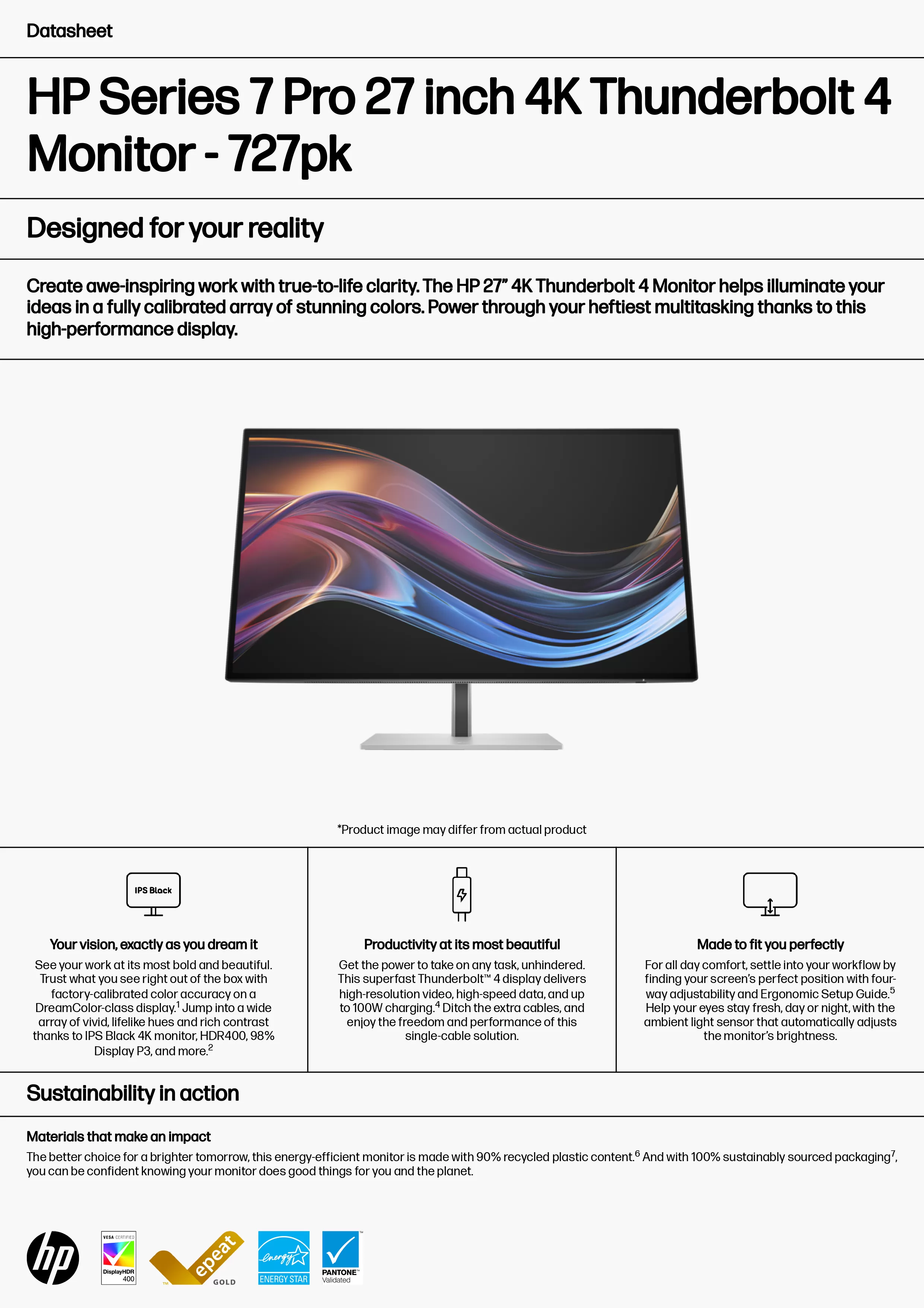 HP 惠普 Series 7 Pro 727pk 27 吋 4K Thunderbolt 4 顯示器 (8J9G2AA),實際價格以報價為主,8J9G2AA,HP惠普Series7Pro727pk27吋4KThunderbolt4顯示器(8J9G2AA),原廠保固,大量採購歡迎洽詢