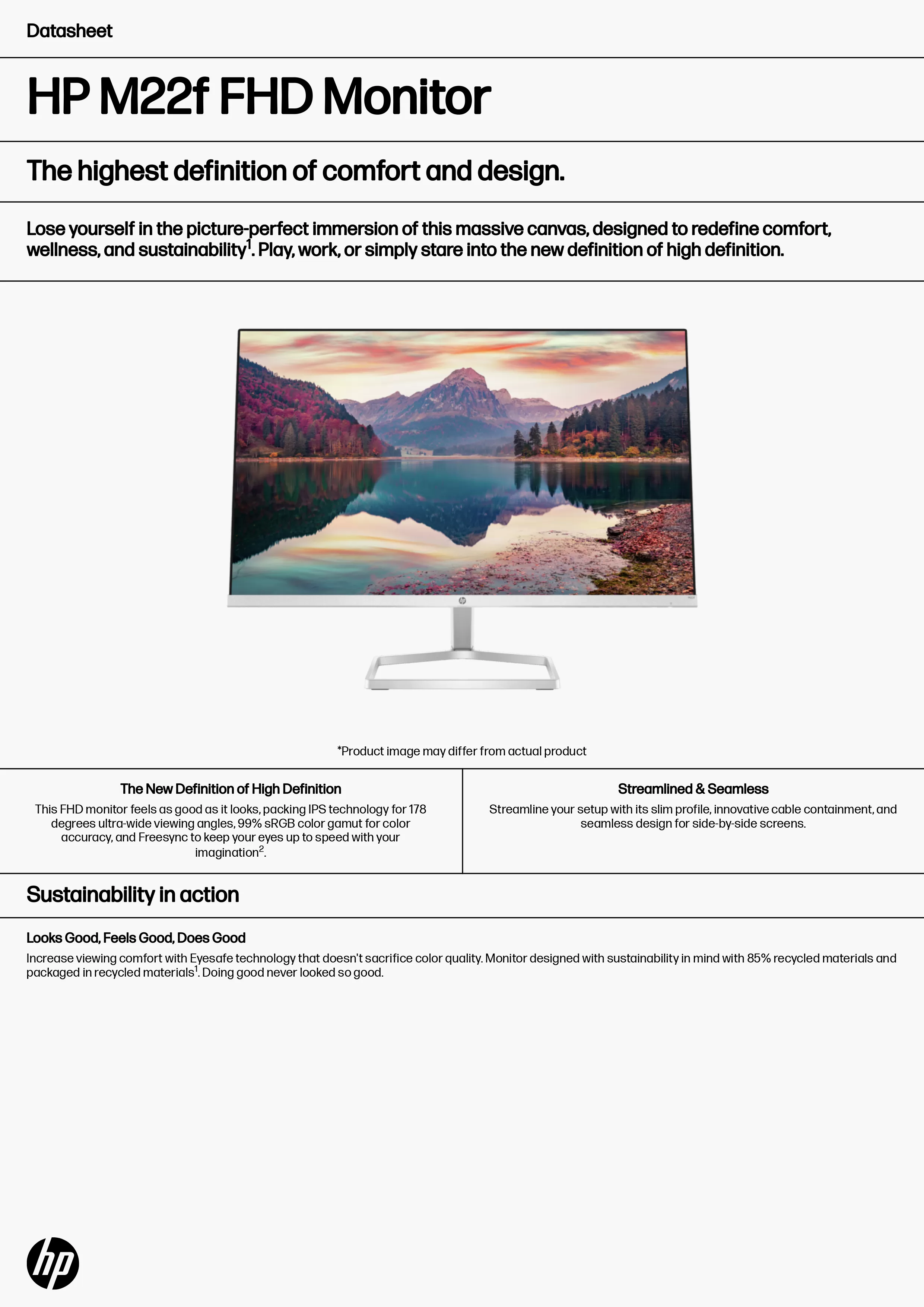 HP 惠普 M22f FHD 顯示器 (2E2Y3AA)
