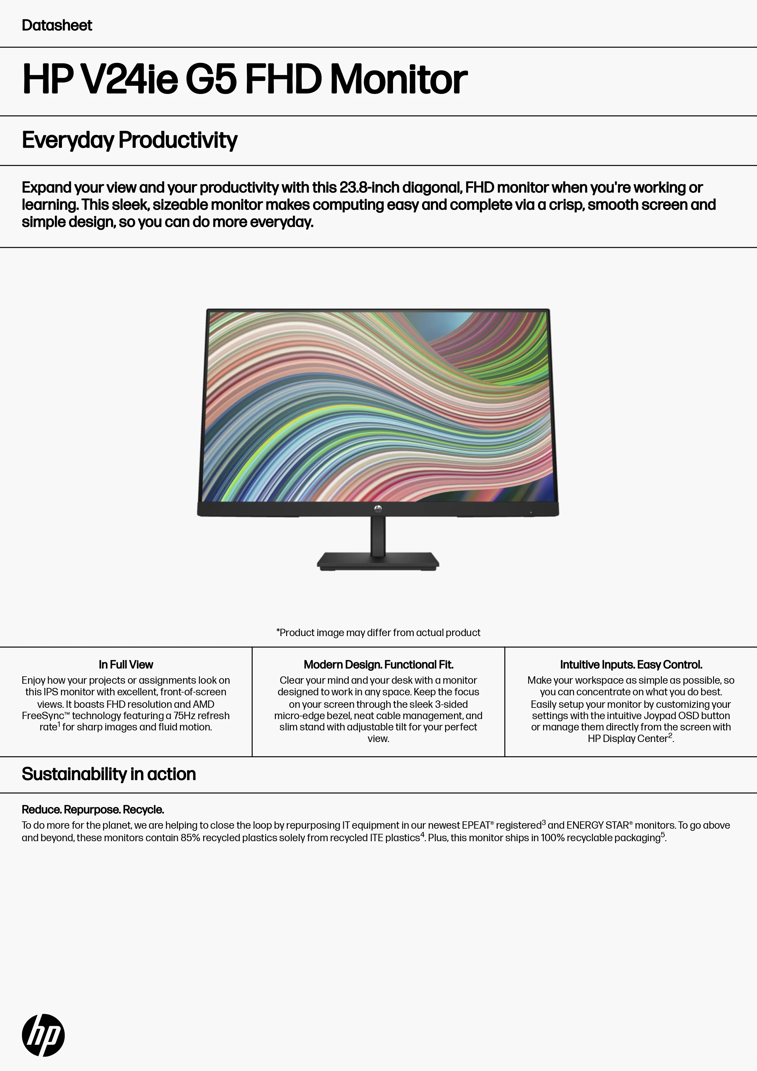 HP 惠普 V24ie G5 FHD 顯示器 (6D8H1AA),實際價格以報價為主,6D8H1AA,HP惠普V24ieG5FHD顯示器(6D8H1AA),原廠保固,大量採購歡迎洽詢