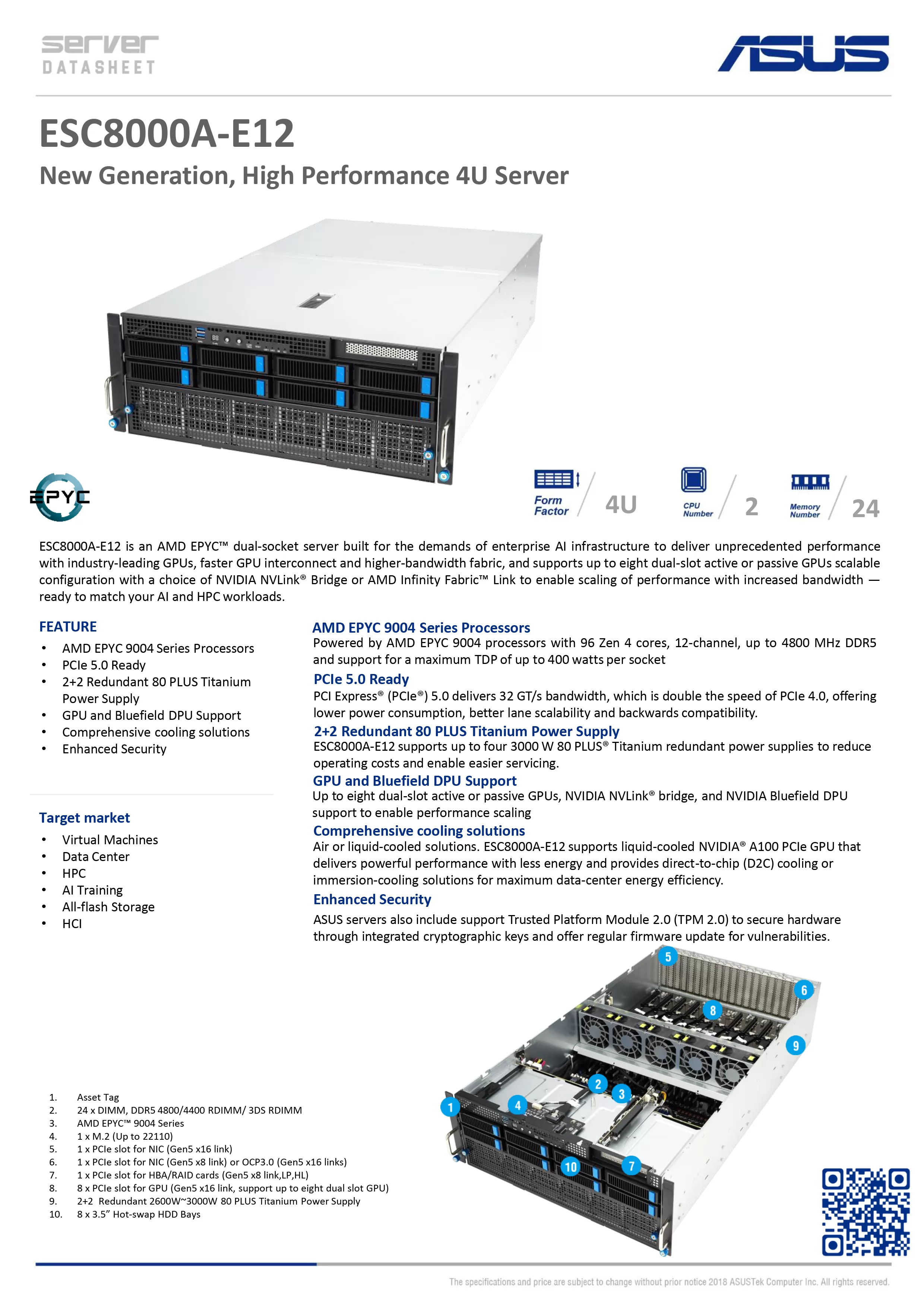 ASUS 華碩 ESC8000A-E12 伺服器,實際價格以報價為主,ESC8000A-E12,ASUS華碩ESC8000A-E12伺服器,原廠保固,大量採購歡迎洽詢