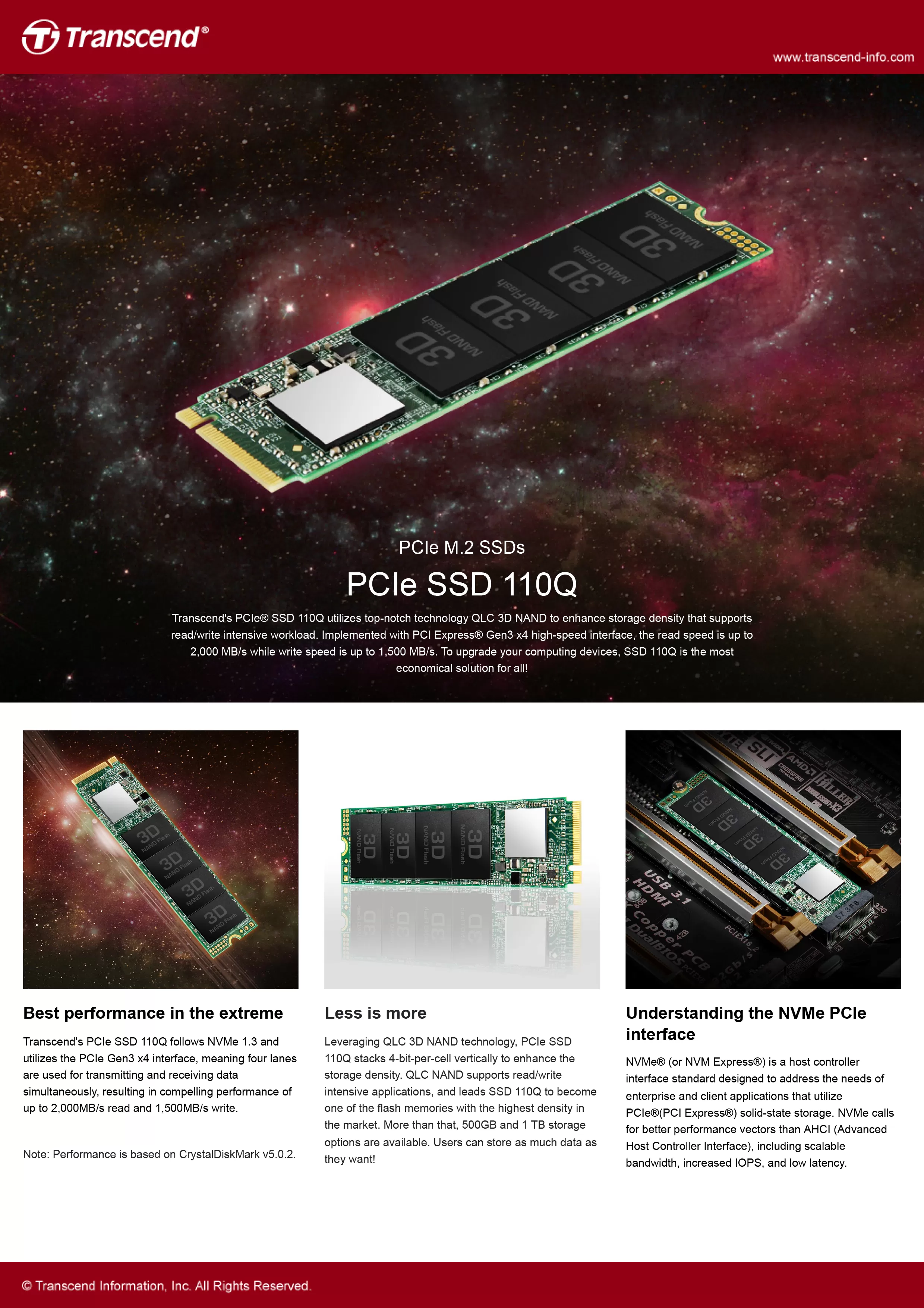 Transcend 創見 PCIe SSD 110Q