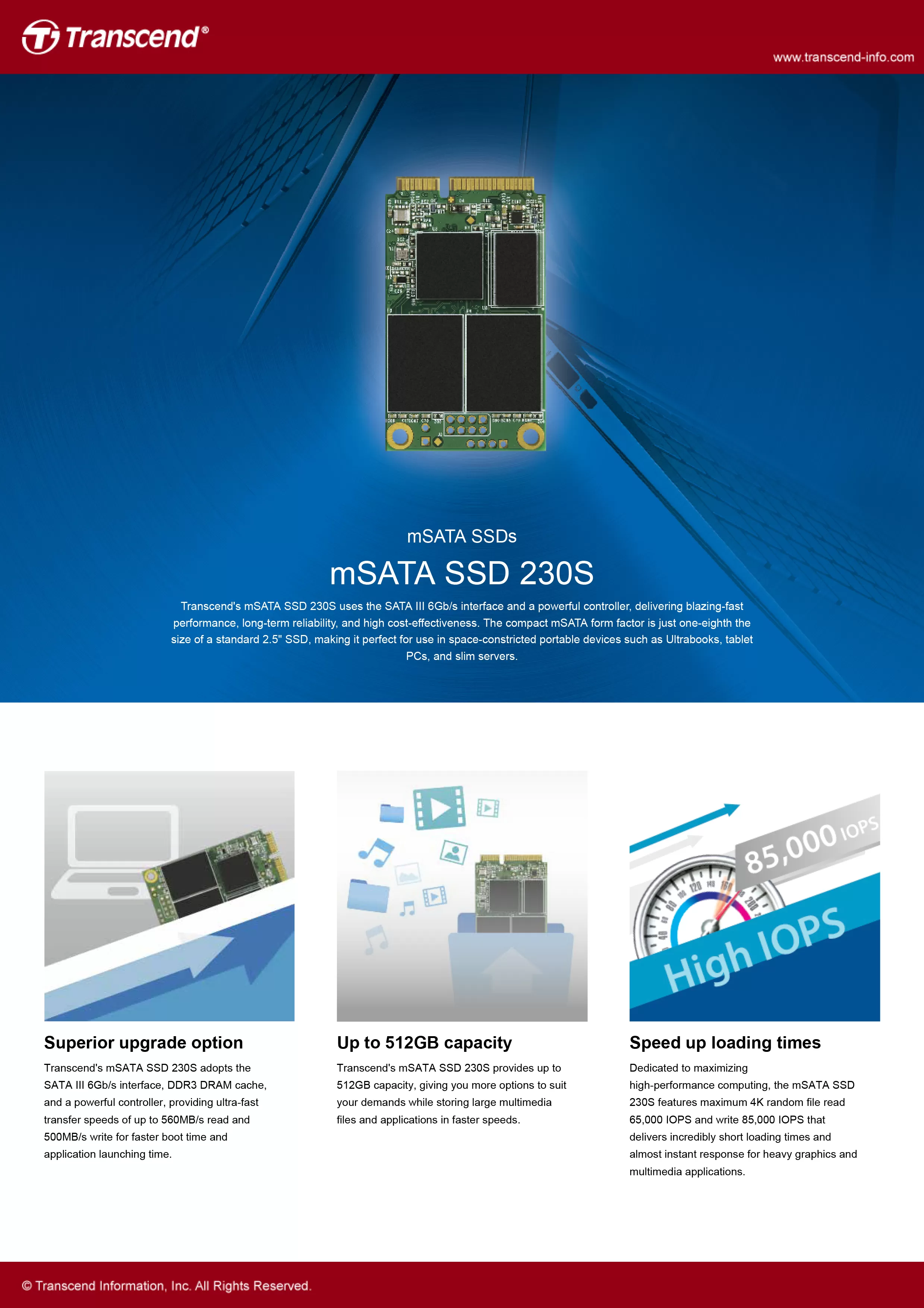 Transcend 創見 mSATA 230S