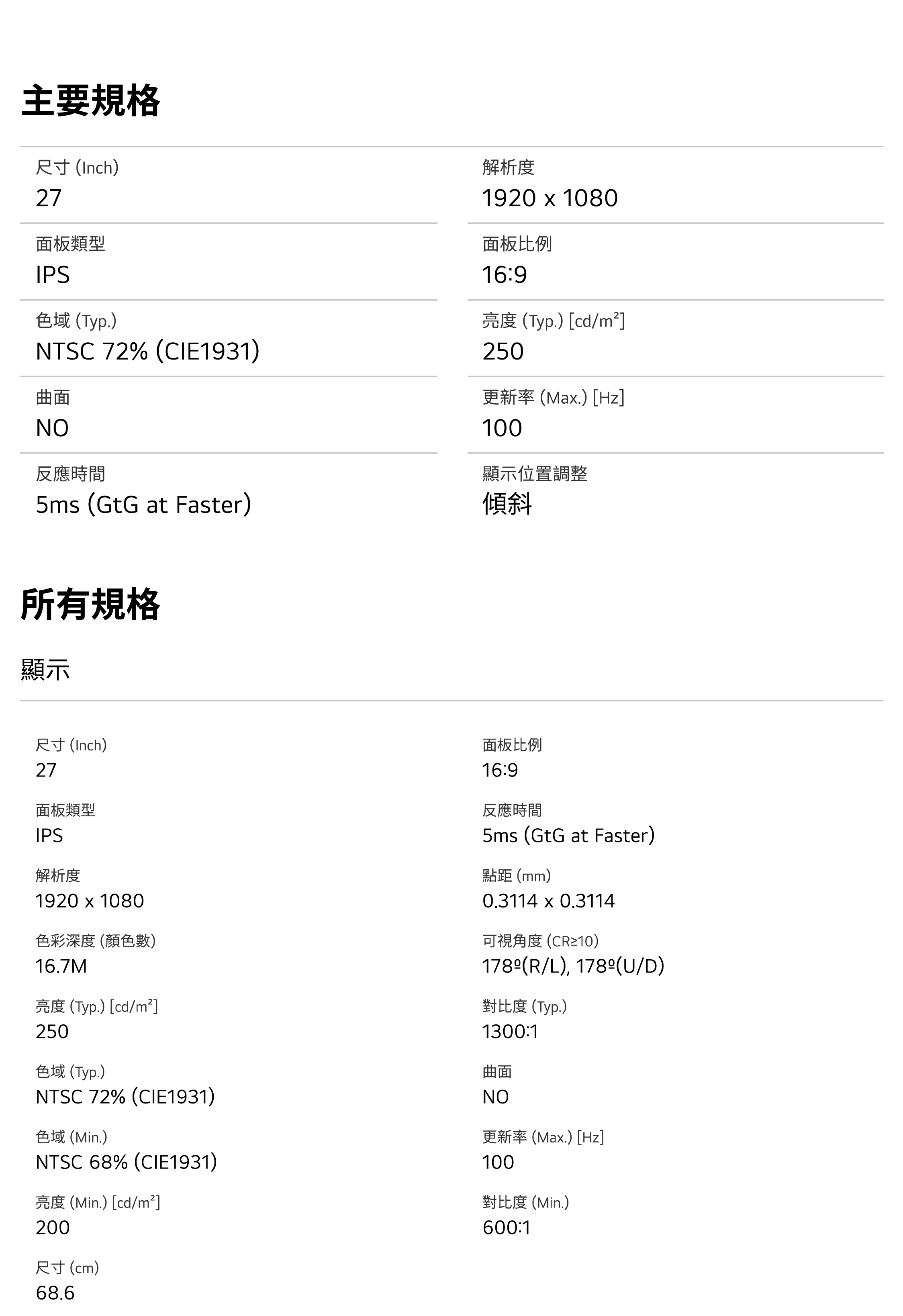 LG 樂金 27