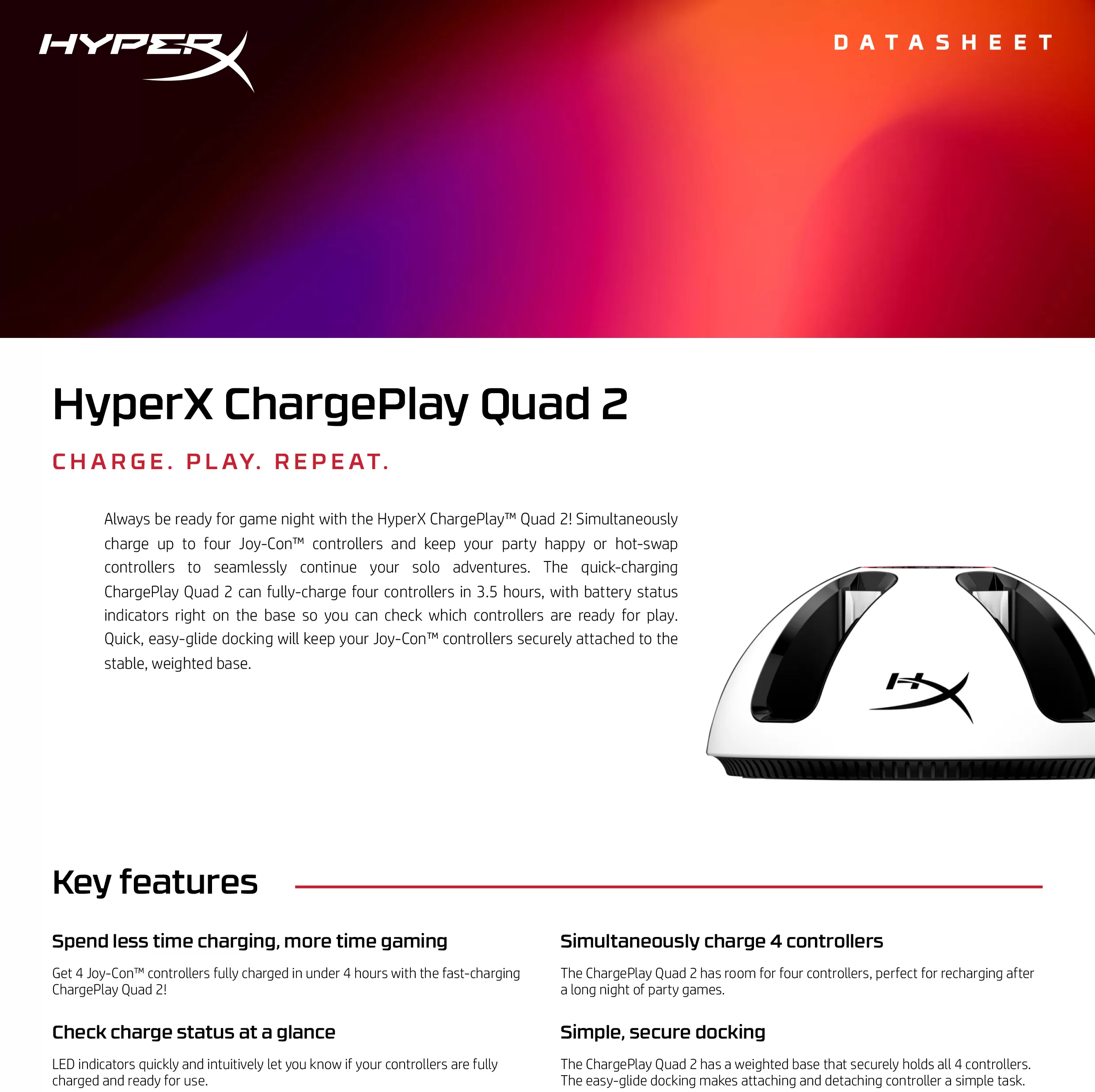 HyperX ChargePlay Quad 2