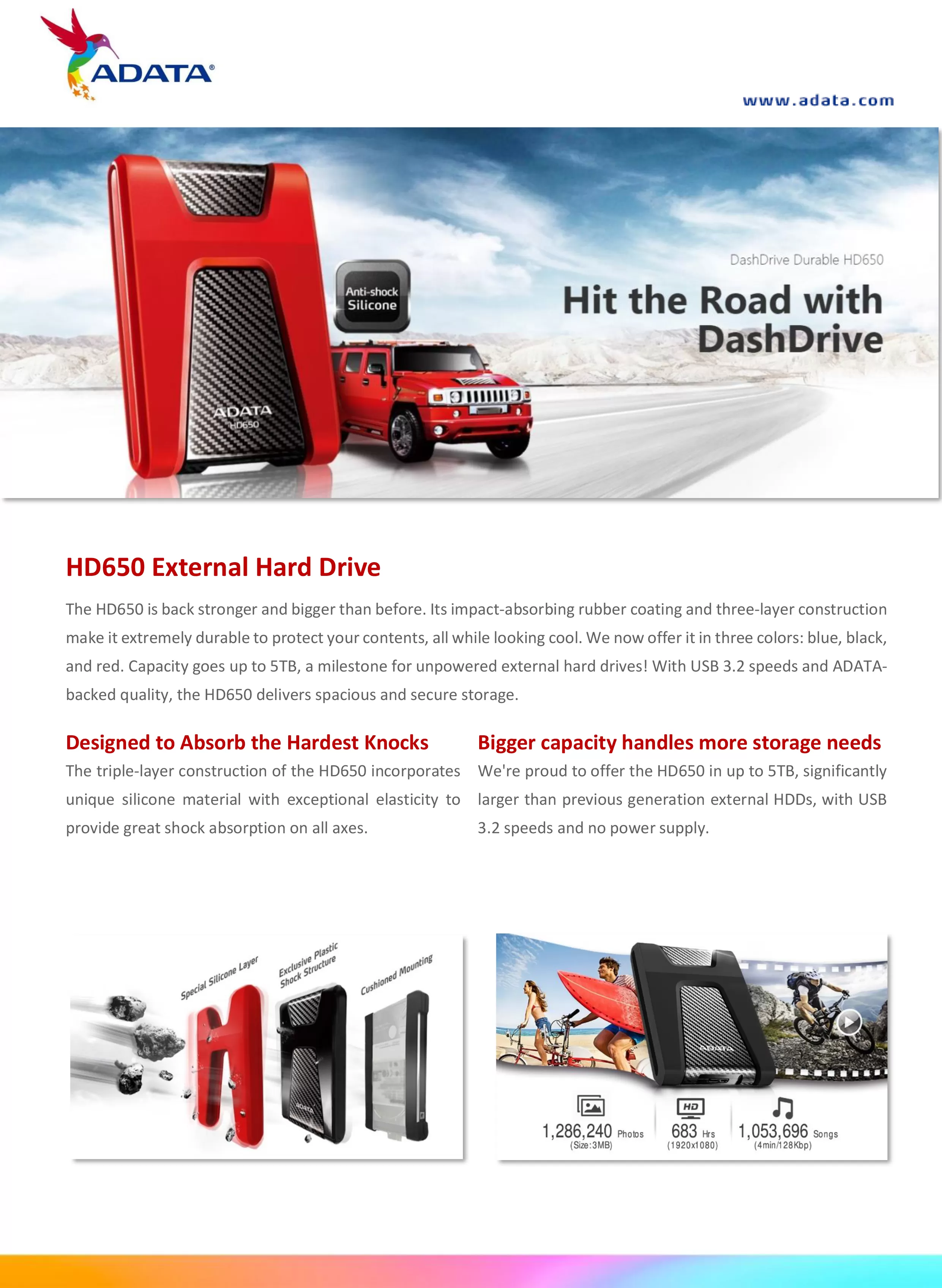 ADATA 威剛 HD650 外接式硬碟