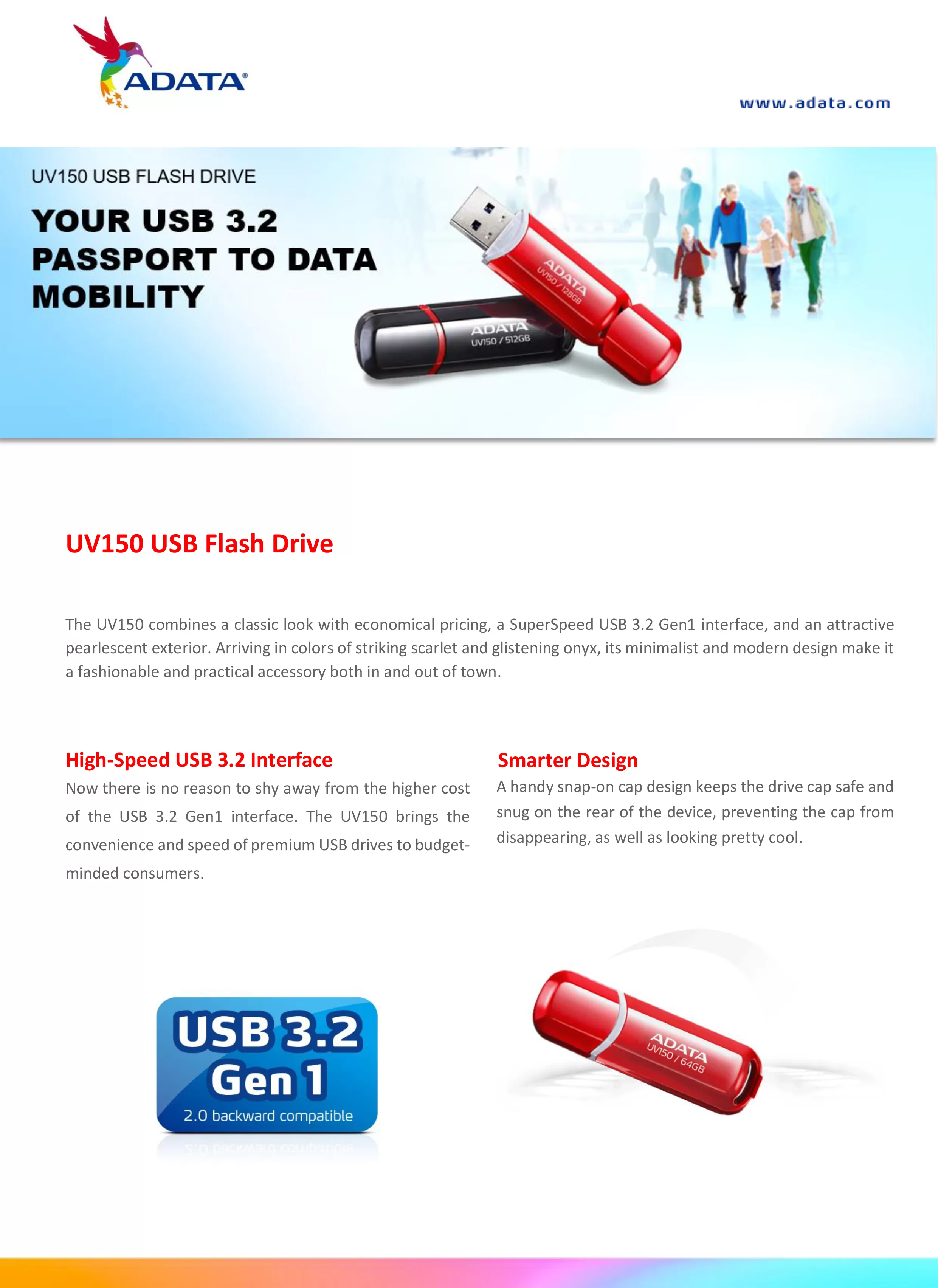 ADATA 威剛 UV150 USB 隨身碟