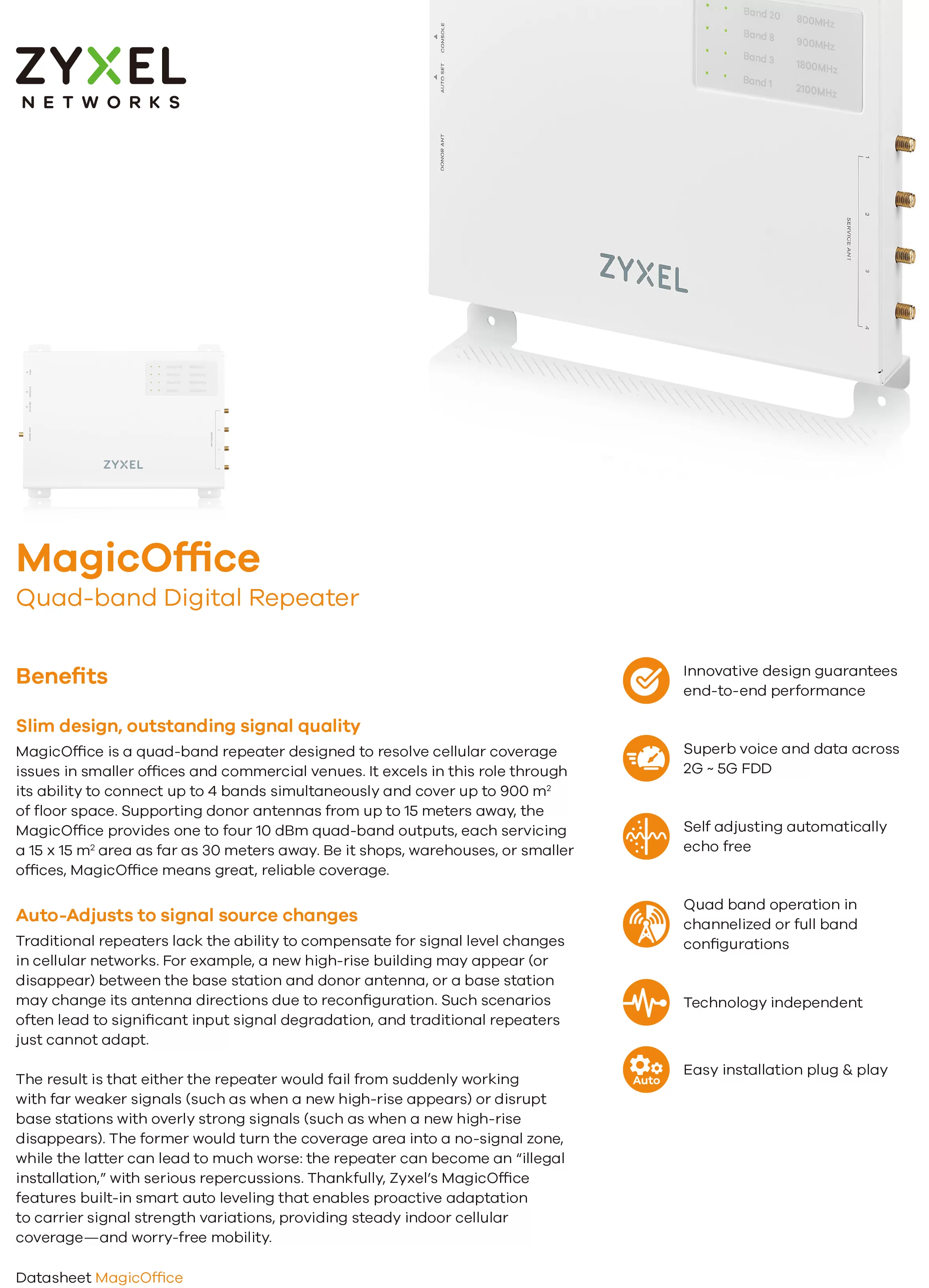 Zyxel 兆勤 MagicOffice 四頻數位行動通訊導波器