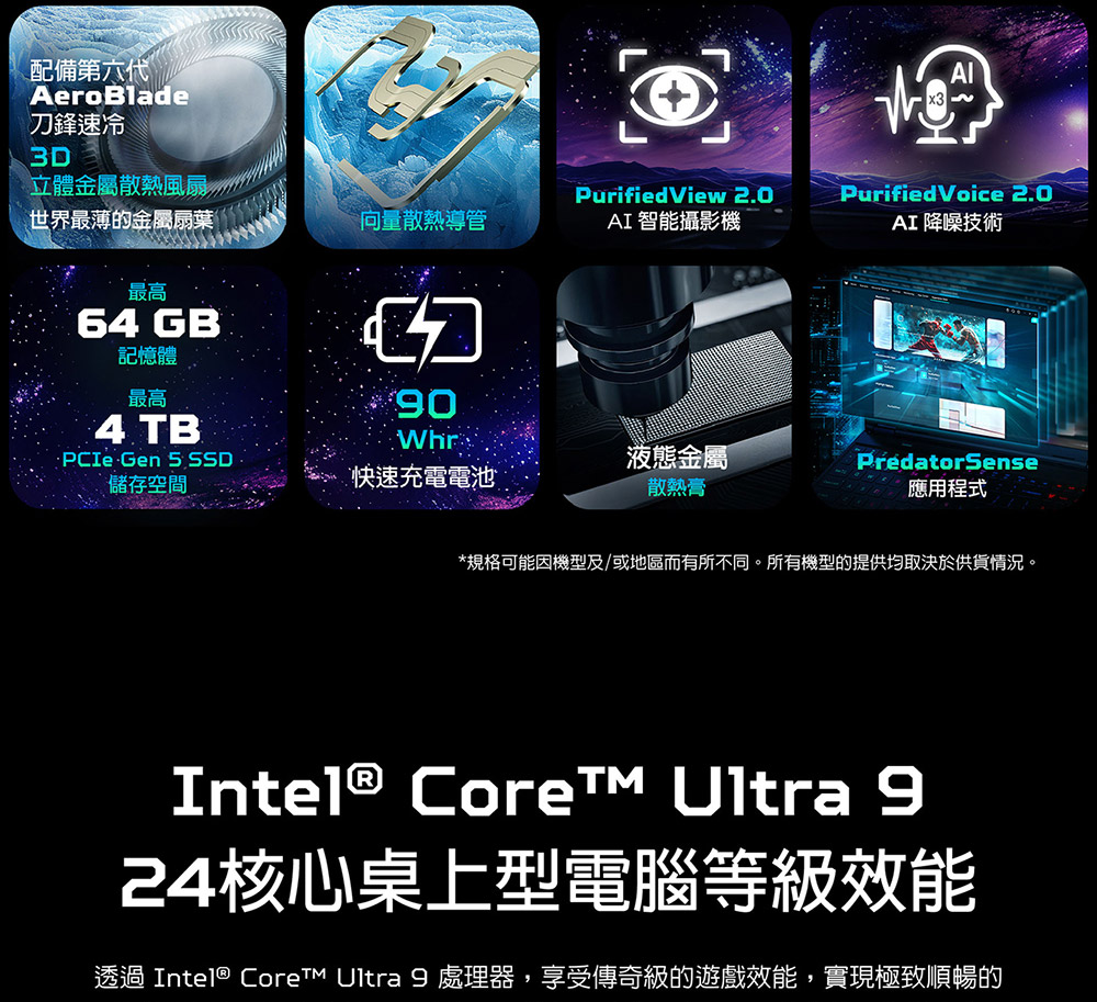 ACER Predator Helios Neo PH16-73-93YM(黑) ( UN.QY1TA.001 ) 電競AI筆電(RTX5090)