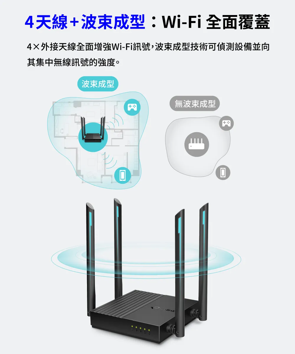 TP-Link Archer C64 AC1200 無線 MU-MIMO WiFi 路由器 / 分享器