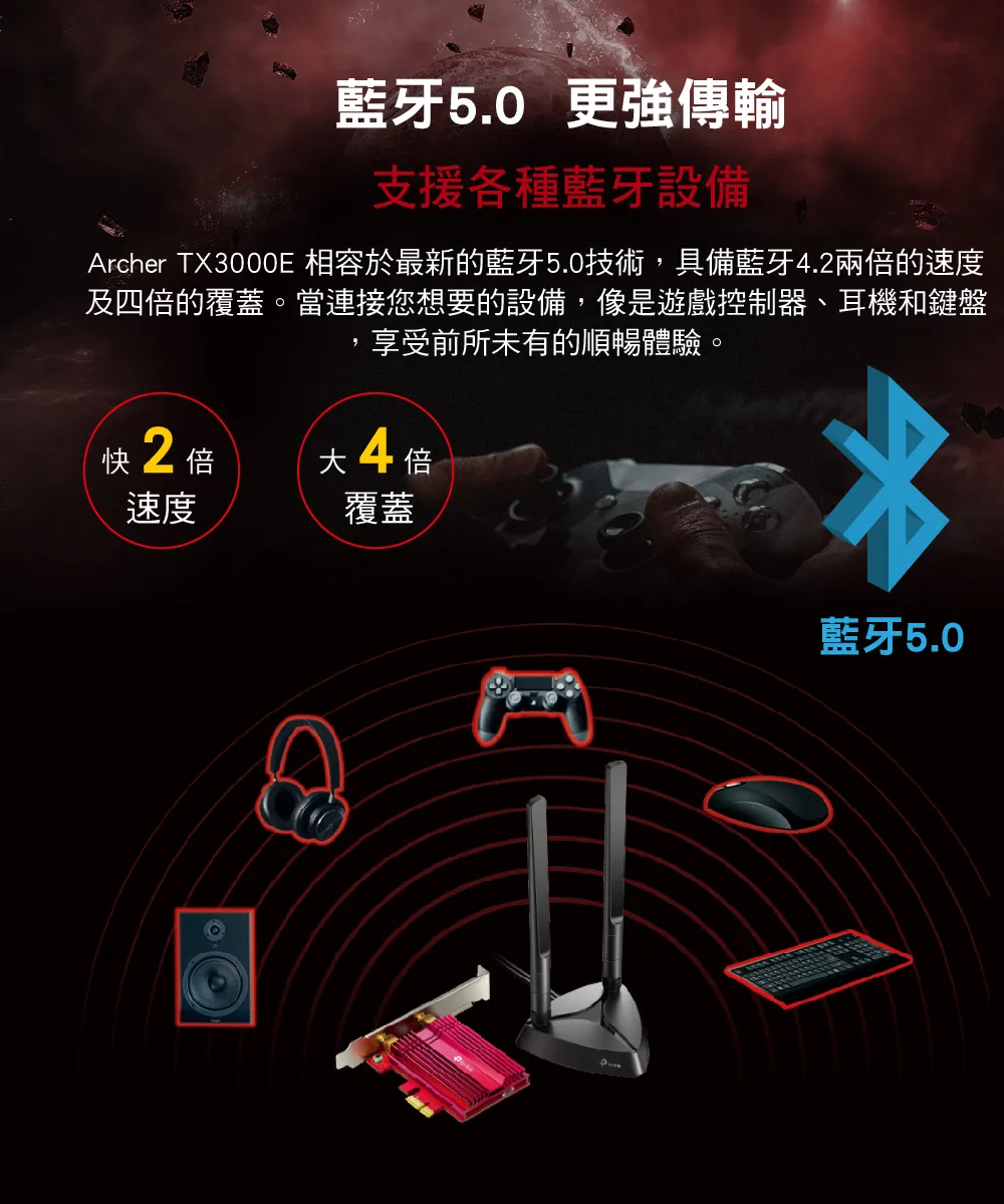 TP-Link Archer TX3000E AX3000 Wi-Fi 6 藍牙 5.2 PCIe 無線網卡