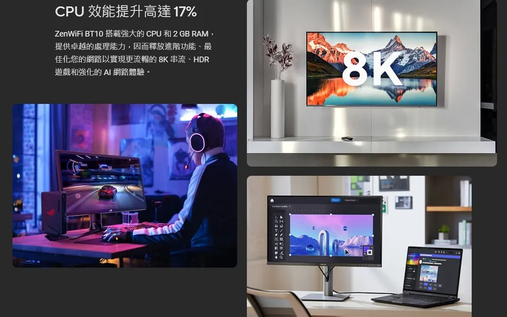 ASUS 華碩 ZenWiFi BT10 BE18000 Mesh三頻全屋網狀 WiFi 7無線路由器