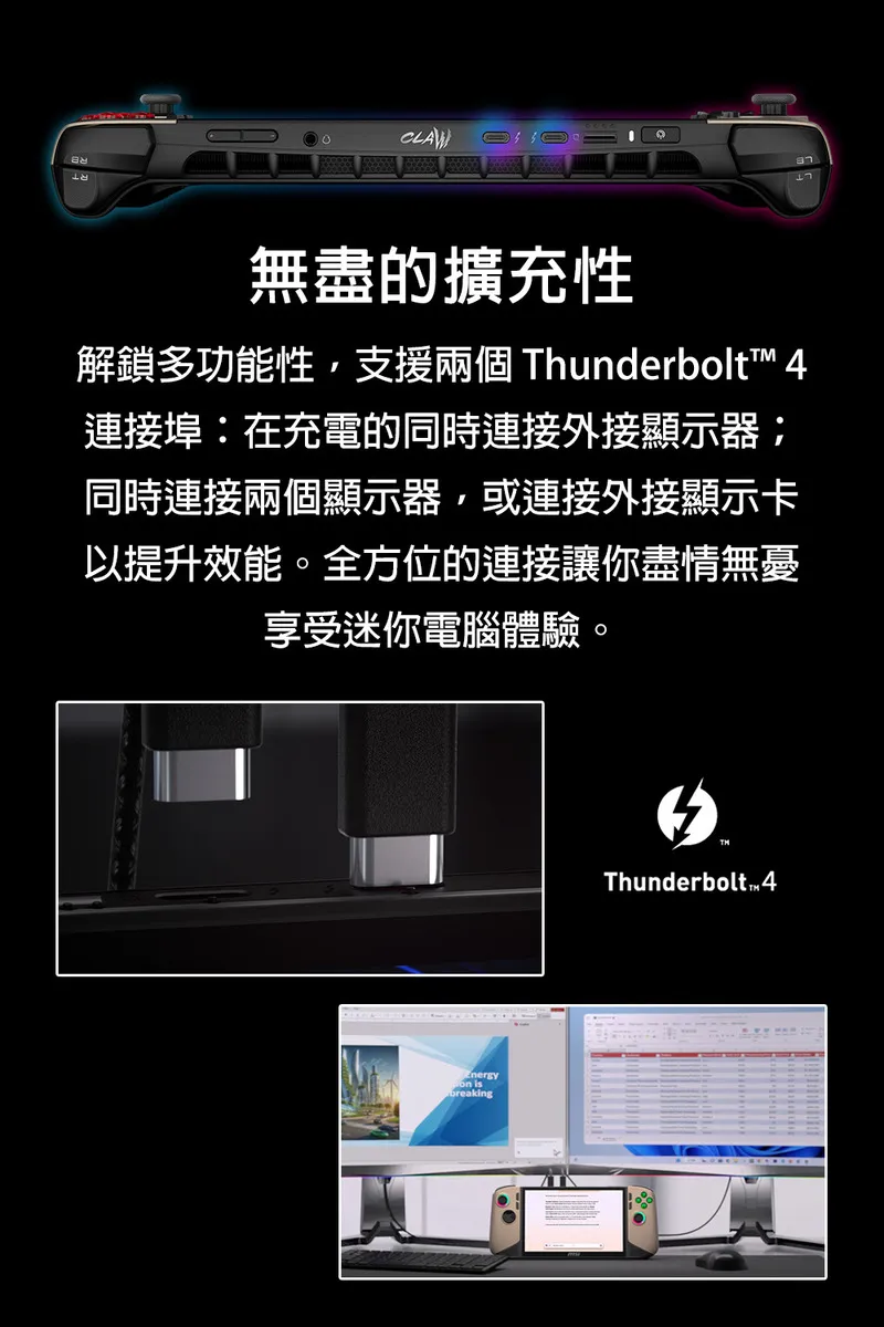 MSI 微星 Claw 8 AI+ A2VM 2025熱銷電競掌機