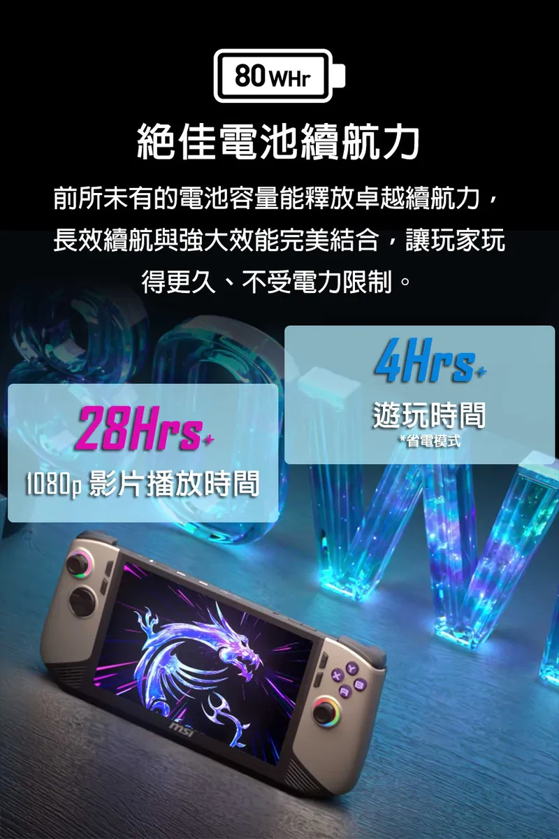 MSI 微星 Claw 8 AI+ A2VM 2025熱銷電競掌機