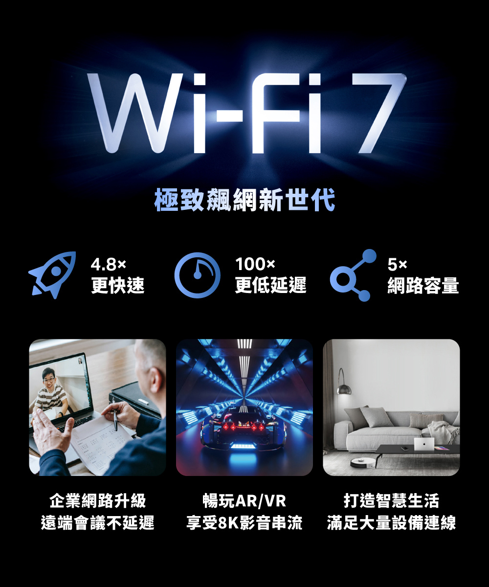 TP-Link Archer BE800 BE19000三頻Wi-Fi 7路由器