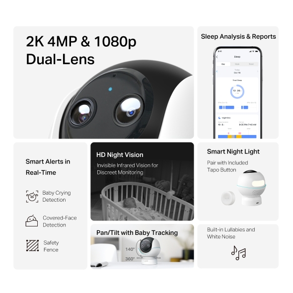 TP-Link Tapo C840 旋轉式智慧嬰兒攝影機