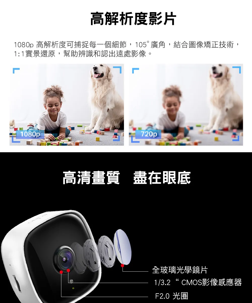 TP-Link Tapo C100 家庭安全防護 / Wi-Fi 網路攝影機