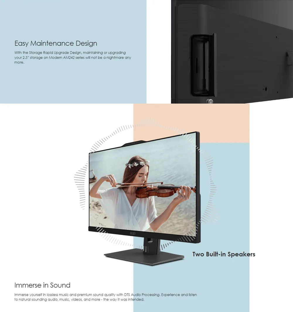 MSI 微星 Modern AM242TP Core 5處理器 / 8G記憶體 / 1T SSD  一體成型液晶電腦