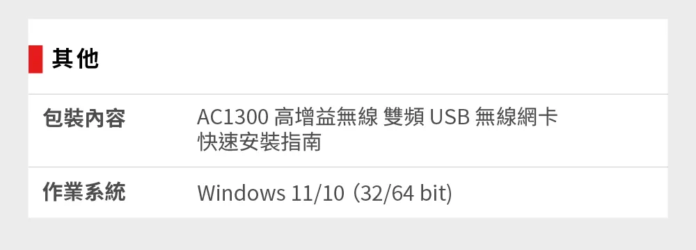 Mercusys 水星 MA30H AC1300 高增益無線雙頻 USB 網卡