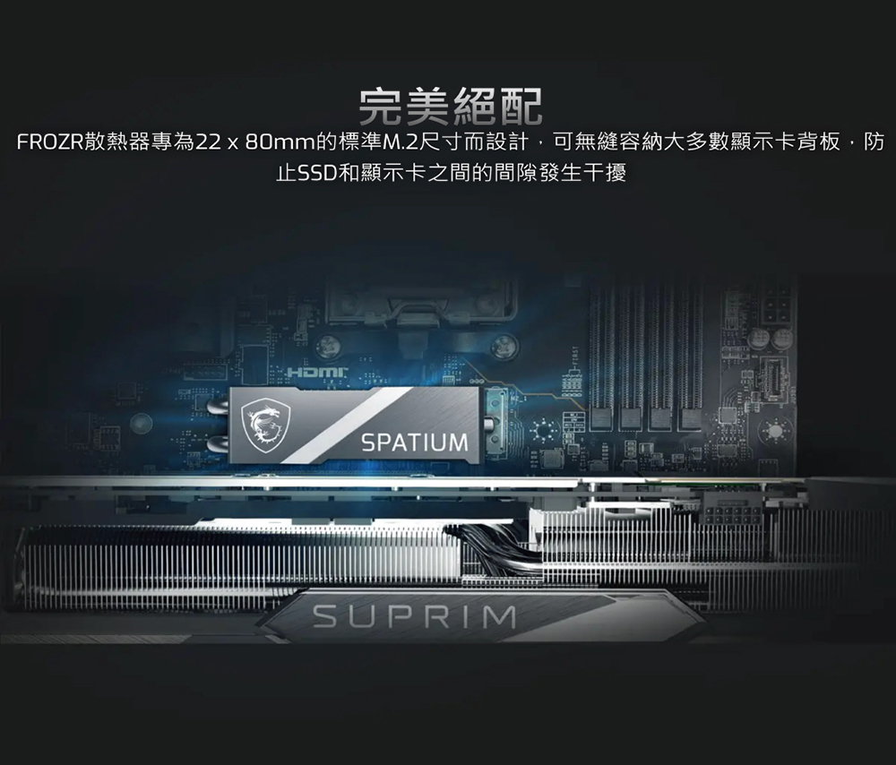 MSI 微星 SPATIUM M570 PRO PCIe 5.0 NVMe M.2 2TB FROZR SSD 固態硬碟