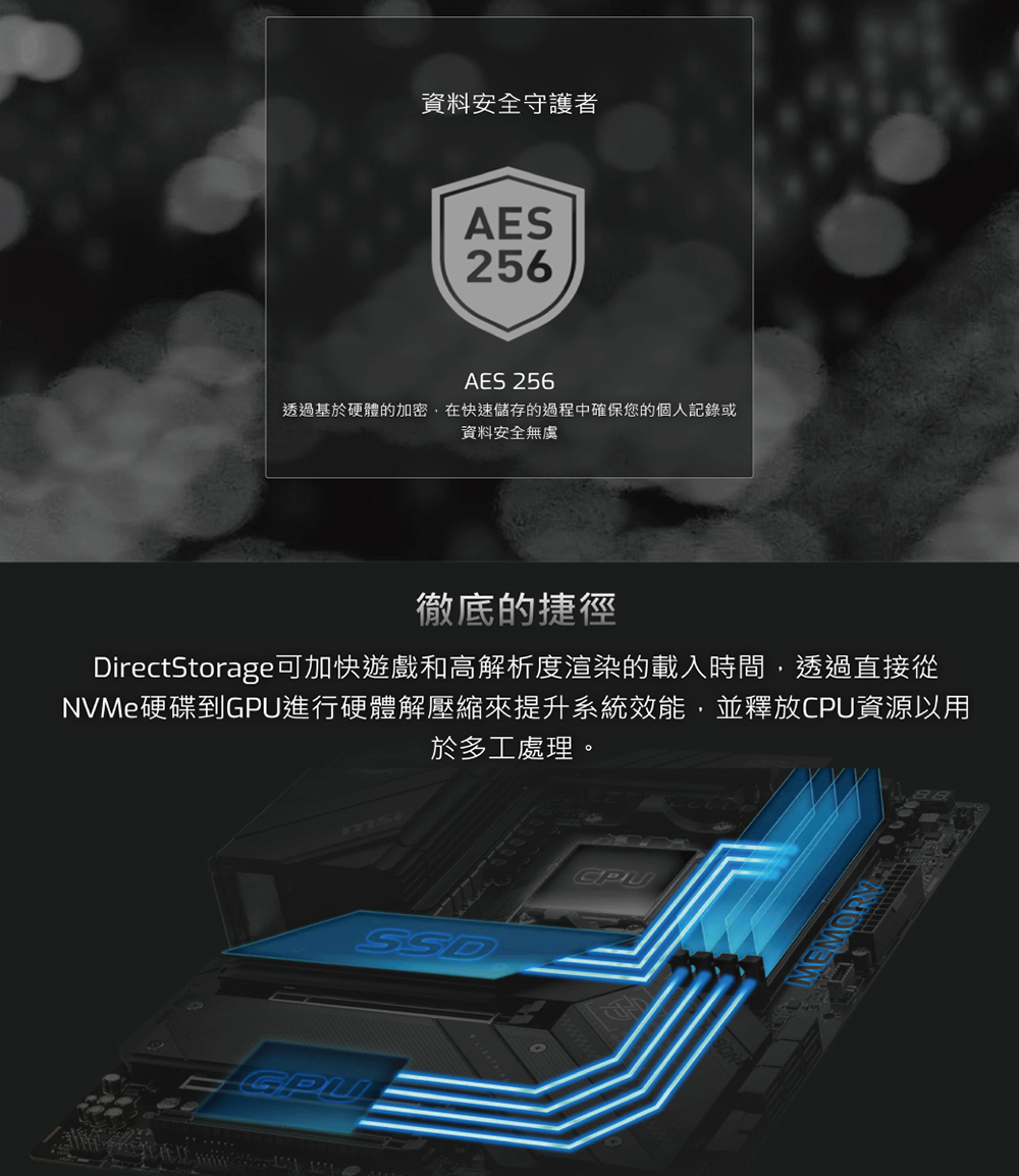 MSI 微星 SPATIUM M570 PRO PCIe 5.0 NVMe M.2 2TB FROZR SSD 固態硬碟