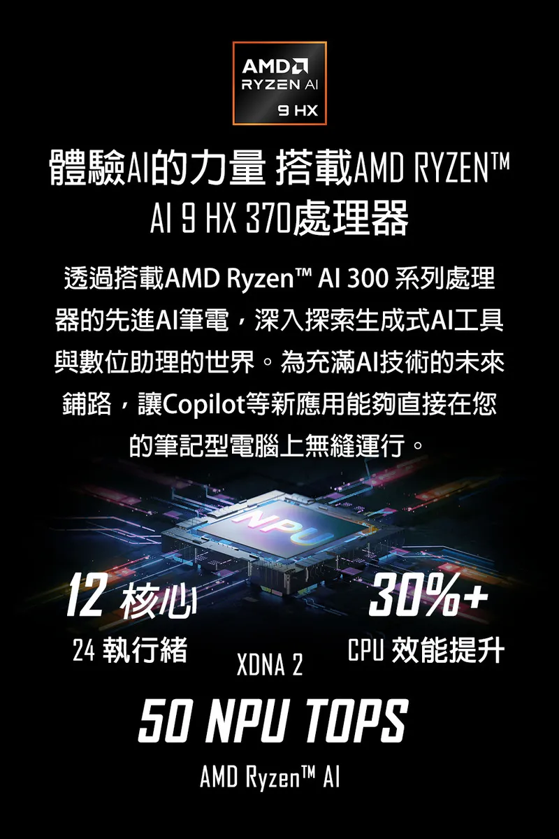 MSI 微星 Stealth A16 AI+ A3HVFG AMD Ryzen™ AI 9 365超高校級處理器 /  RTX4060 GDDR6 8G 頂尖顯示卡 電競筆電