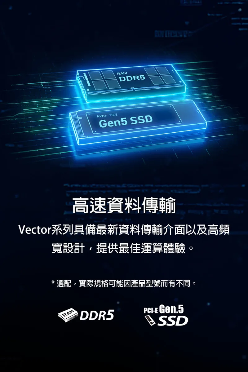 MSI 微星 Vector 16 HX AI Intel Core Ultra 9處理器/NVIDIA RTX 5080 16GB 電競級顯示晶片 電競筆電