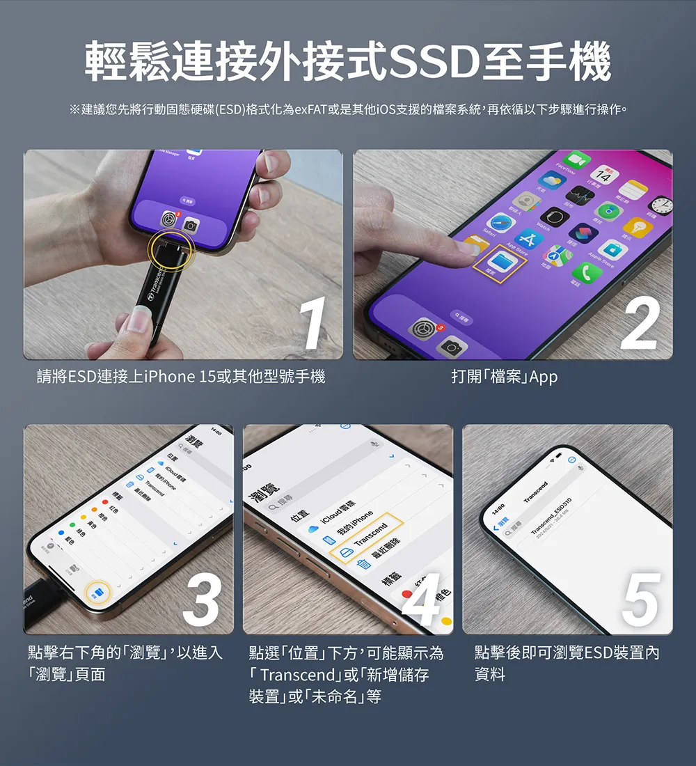 Transcend 創見 ESD310 行動固態硬碟 256GB 黑色
