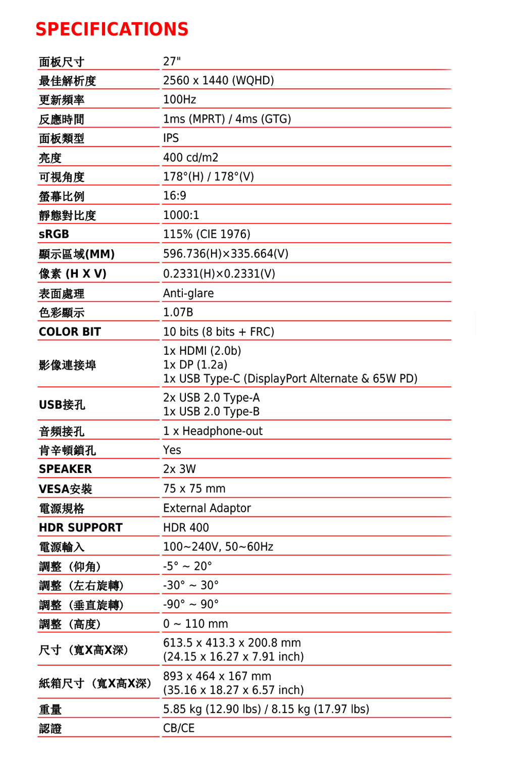 MSI 微星 Modern 美型商務100Hz 旋轉顯示器 MD272QXP