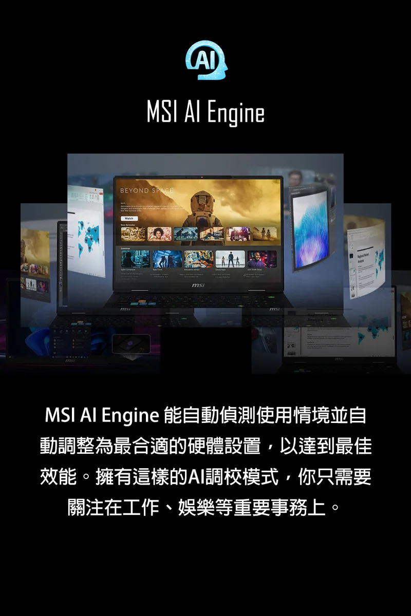 MSI 微星 Titan 18 HX AI Ultra 9泰坦神級處理器/RTX 5090 24G夢幻級顯示卡晶片 泰坦神電競筆電