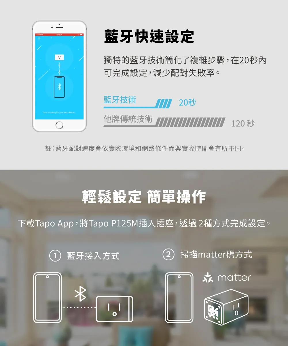 TP-Link Tapo P125M 迷你型智慧 Wi-Fi 插座