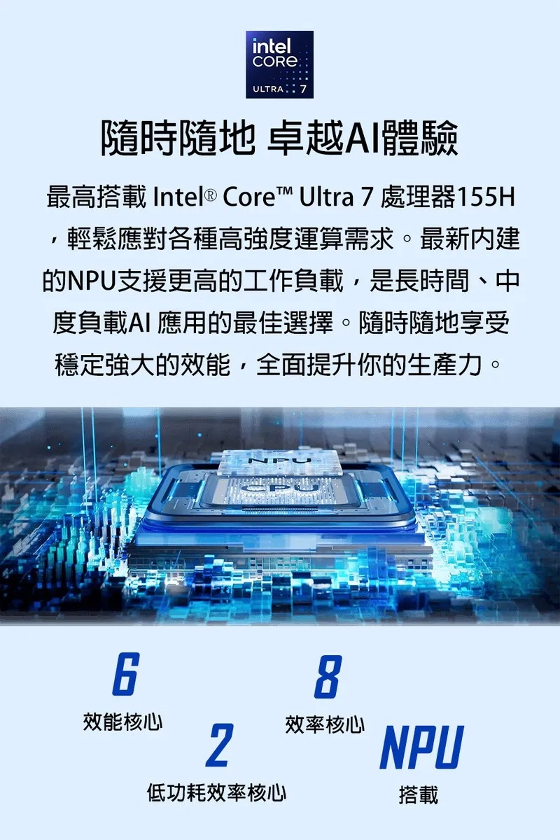 MSI 微星 VenturePro A14 AI A1MG-004TW 創作筆電｜Intel Core Ultra 7 155H