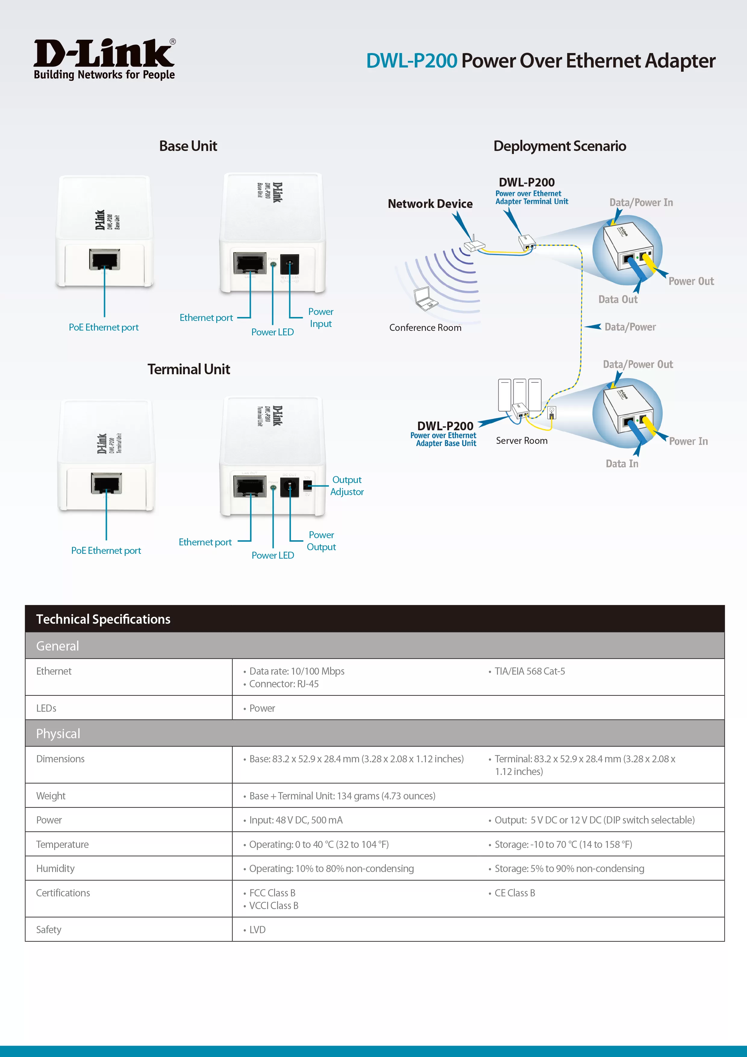 D-Link 友訊 DWL-P200 PoE線路轉換器